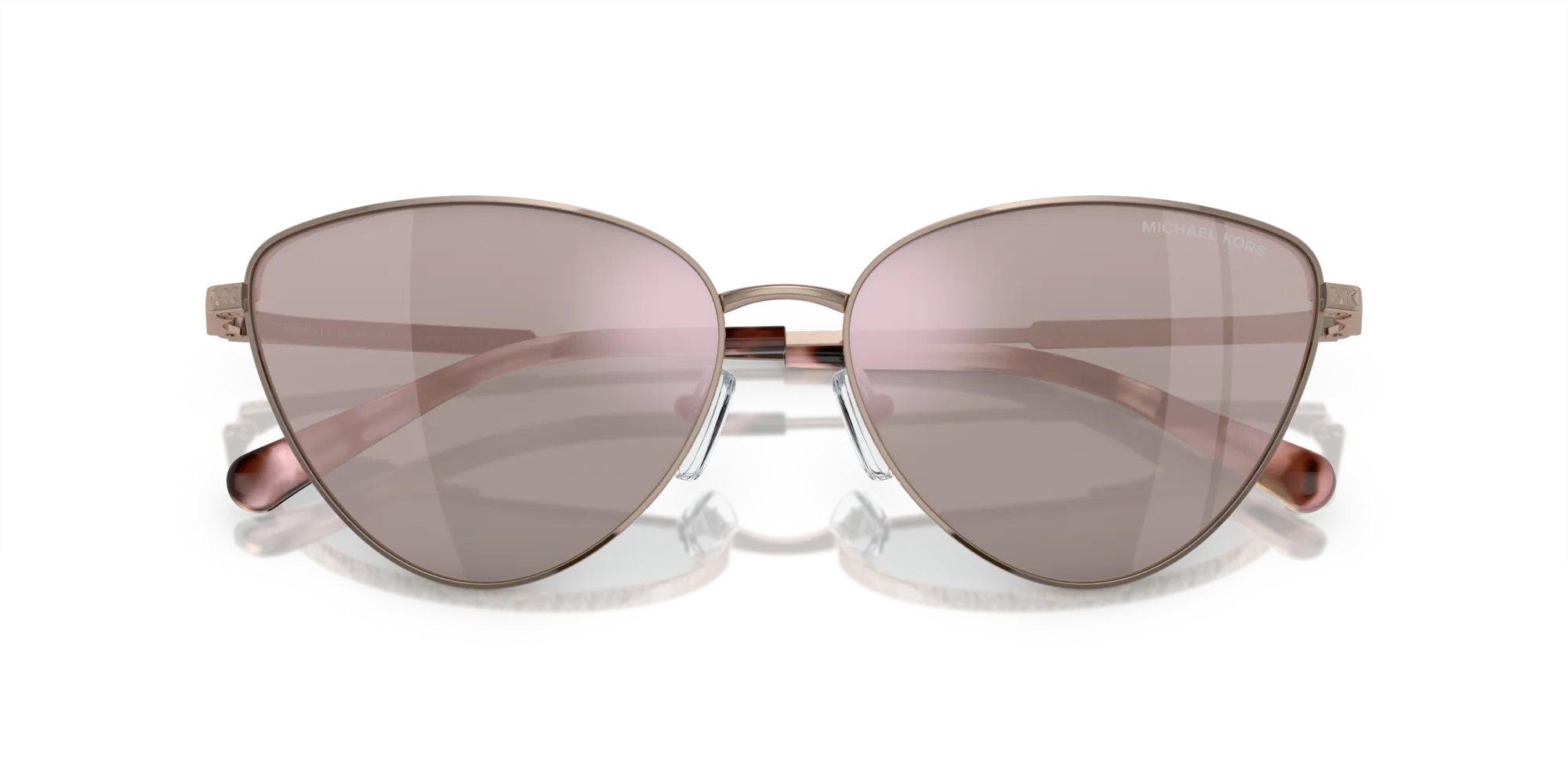 Michael Kors MK1140 CORTEZ 11084Z Occhiali da sole Metallo Oro Oro Cat Eye Normale Specchiato - immagine 2