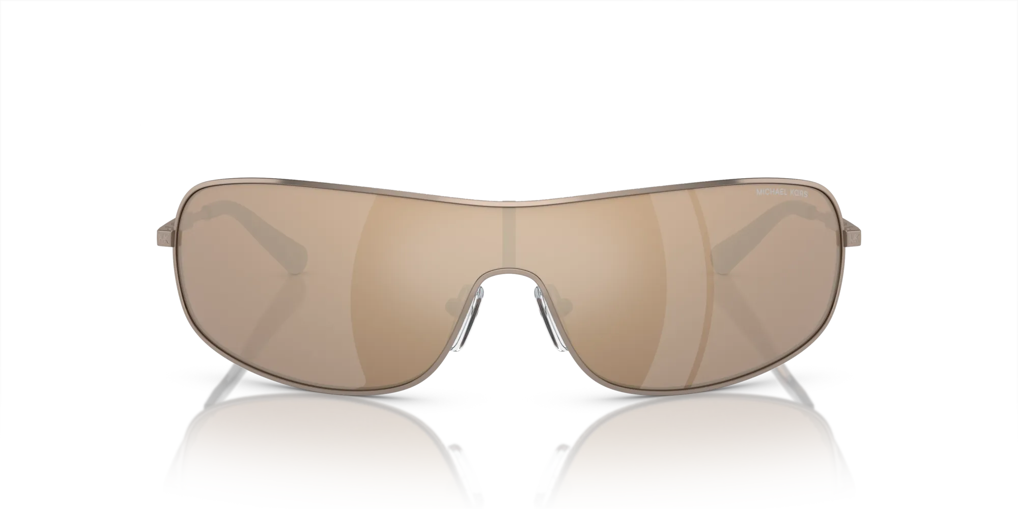 Michael Kors MK1139 AIX 12137P Occhiali da sole Metallo Marrone Oro Squadrata Normale Specchiato - immagine 3