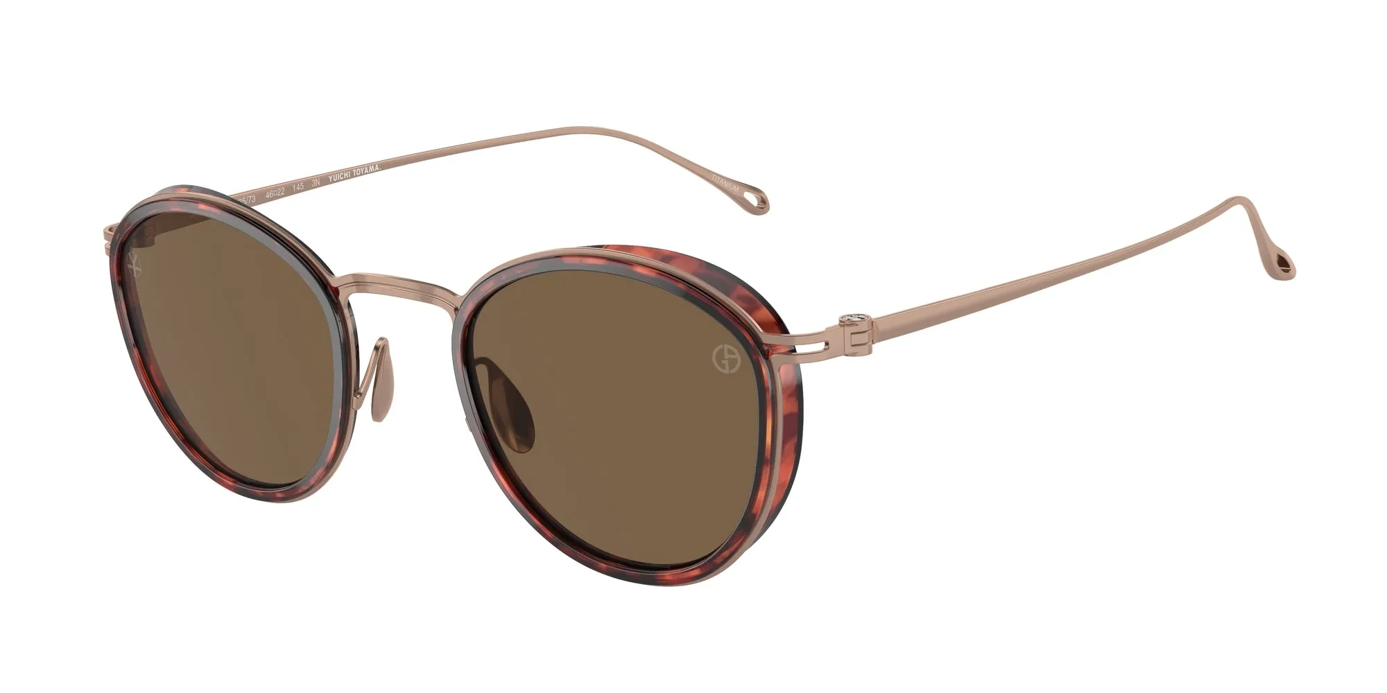 Giorgio Armani AR6148T 333573 Occhiali da sole Titanio Tartaruga Marrone Pantos Normale - immagine 1