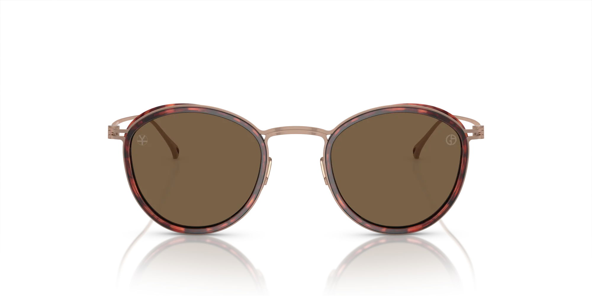 Giorgio Armani AR6148T 333573 Occhiali da sole Titanio Tartaruga Marrone Pantos Normale - immagine 3