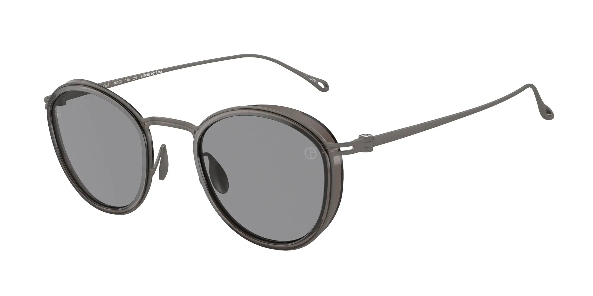 Giorgio Armani AR6148T 328087 Occhiali da sole Titanio Grigio Grigio Pantos Normale - immagine 1