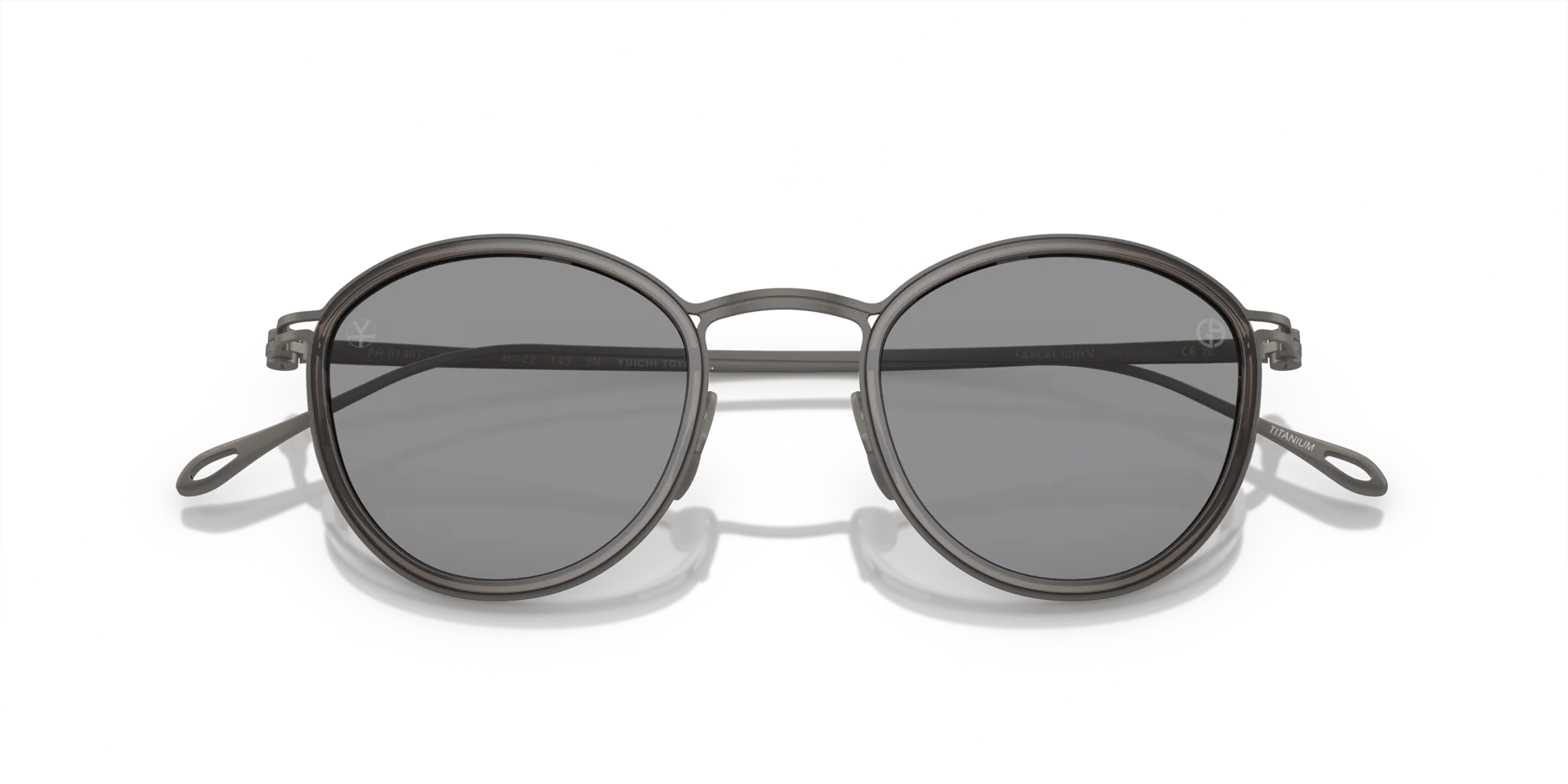 Giorgio Armani AR6148T 328087 Occhiali da sole Titanio Grigio Grigio Pantos Normale - immagine 2