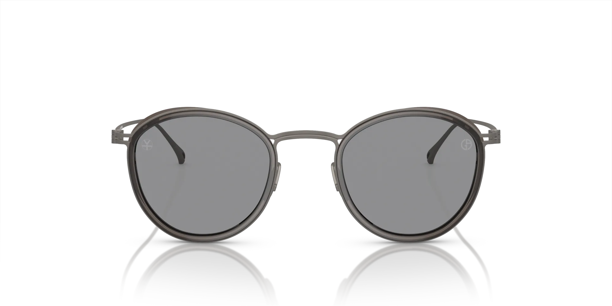 Giorgio Armani AR6148T 328087 Occhiali da sole Titanio Grigio Grigio Pantos Normale - immagine 3
