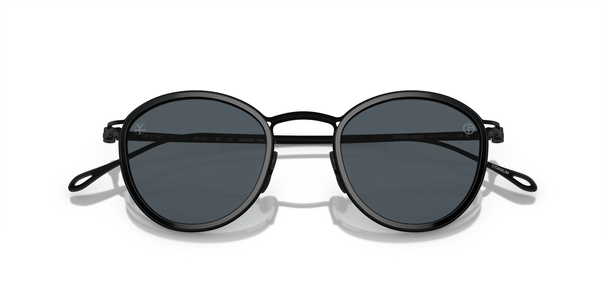 Giorgio Armani AR6148T 327787 Occhiali da sole Titanio Nero Grigio Pantos Normale - immagine 2