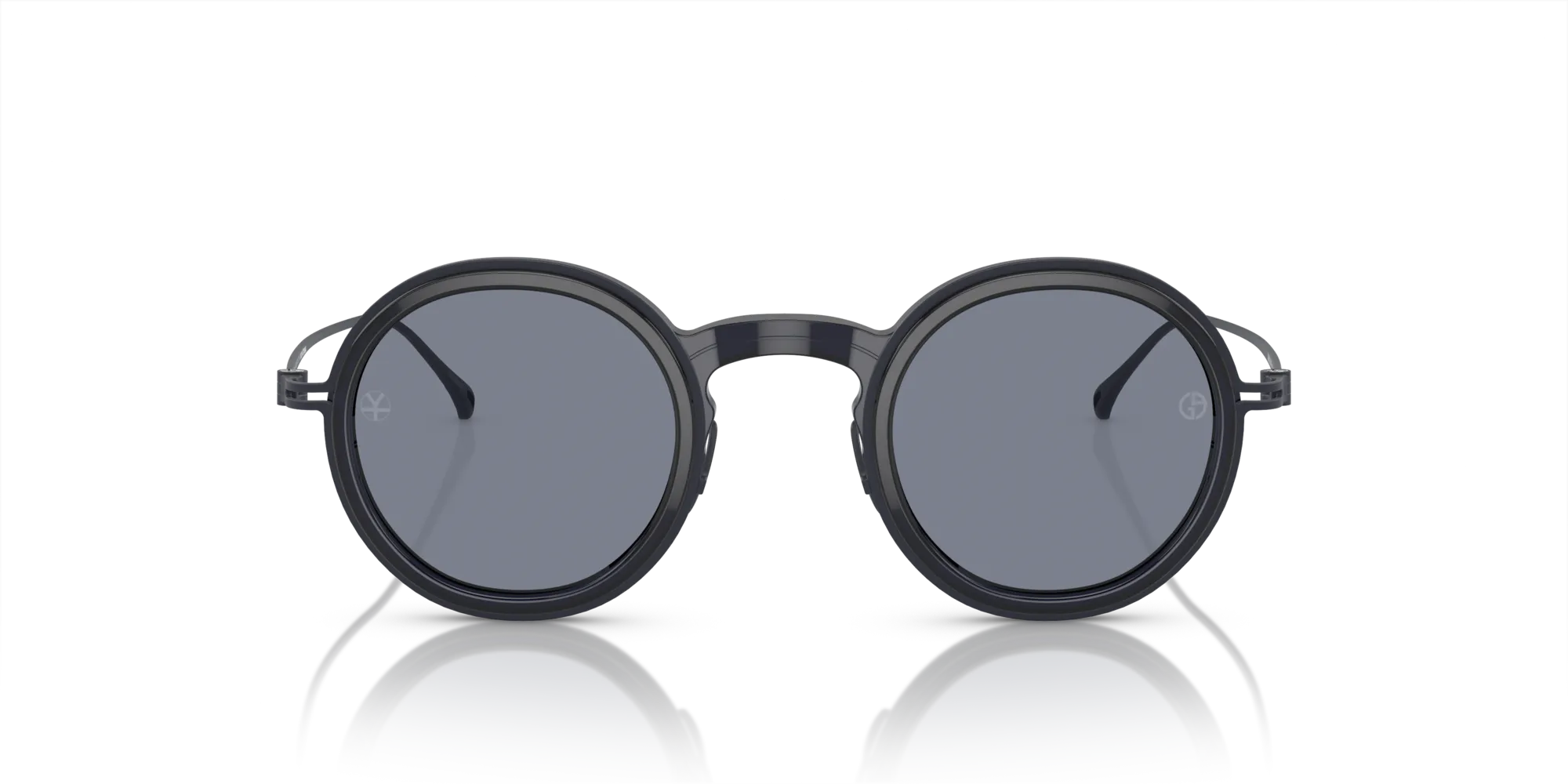 Giorgio Armani AR6147T 335119 Occhiali da sole Titanio Blu Blu Rotonda Normale - immagine 3