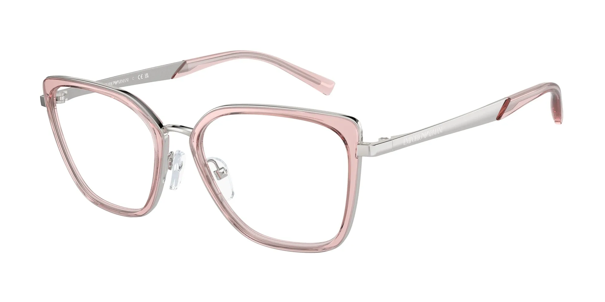 Emporio Armani EA1152 3364 Montature da vista Metallo Argento Cat Eye Normale - immagine 1