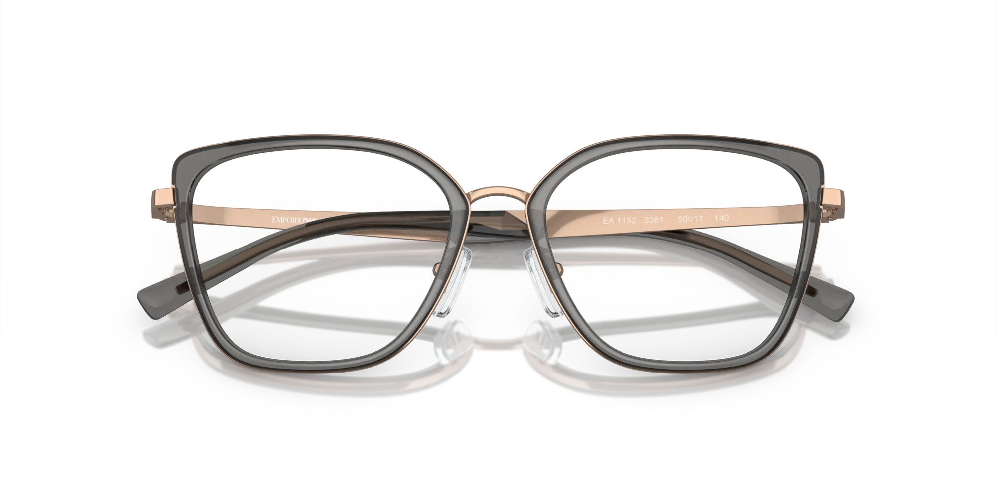 Emporio Armani EA1152 3361 Montature da vista Metallo Oro Cat Eye Normale - immagine 2