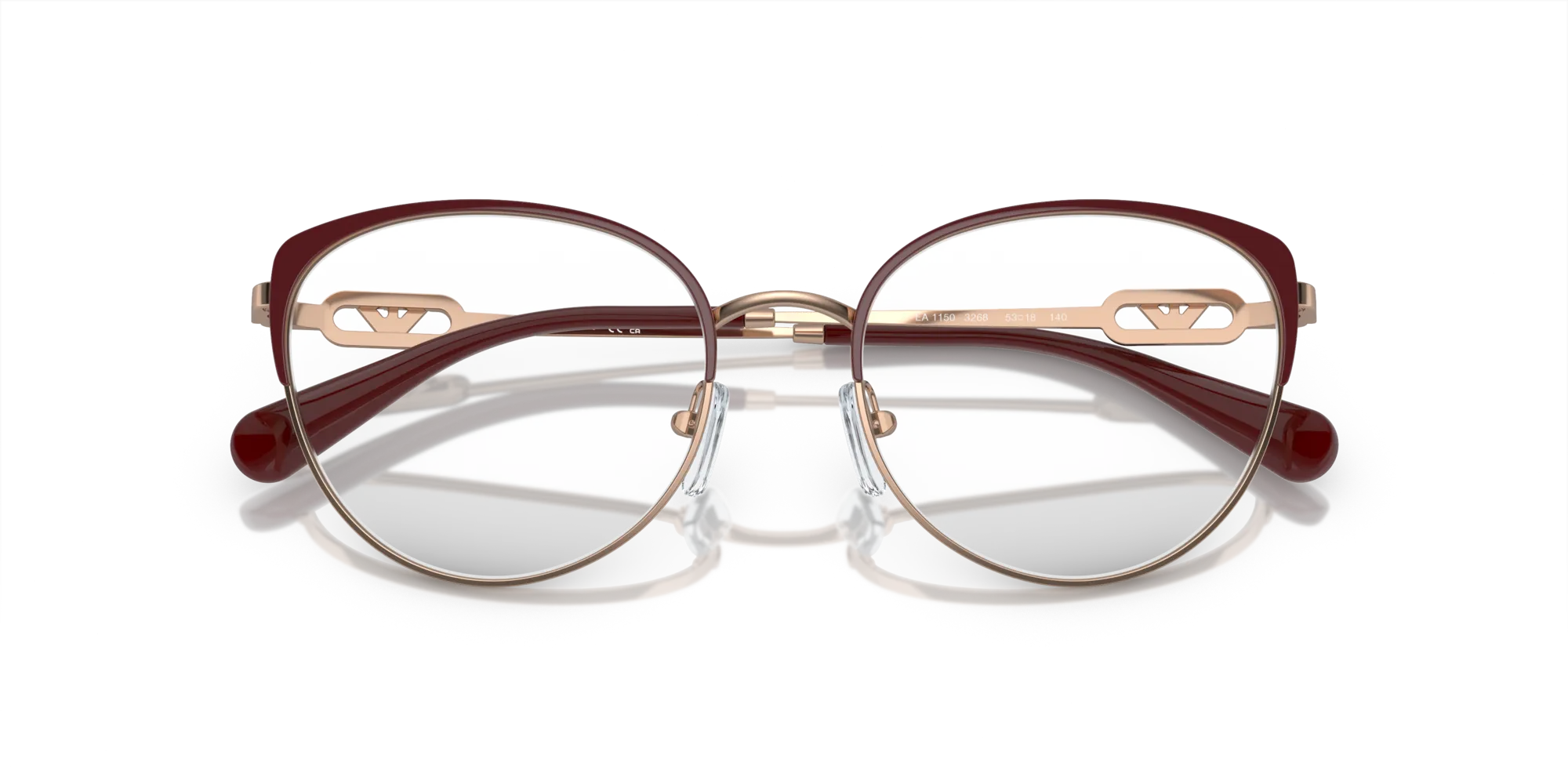 Emporio Armani EA1150 3268 Montature da vista Metallo Oro Cat Eye Normale - immagine 2