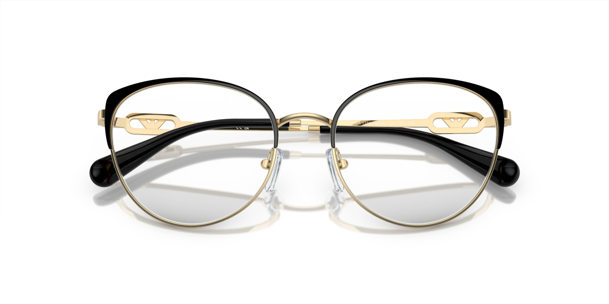 Emporio Armani EA1150 3014 Montature da vista Metallo Oro Trasparente Cat Eye Normale - immagine 2