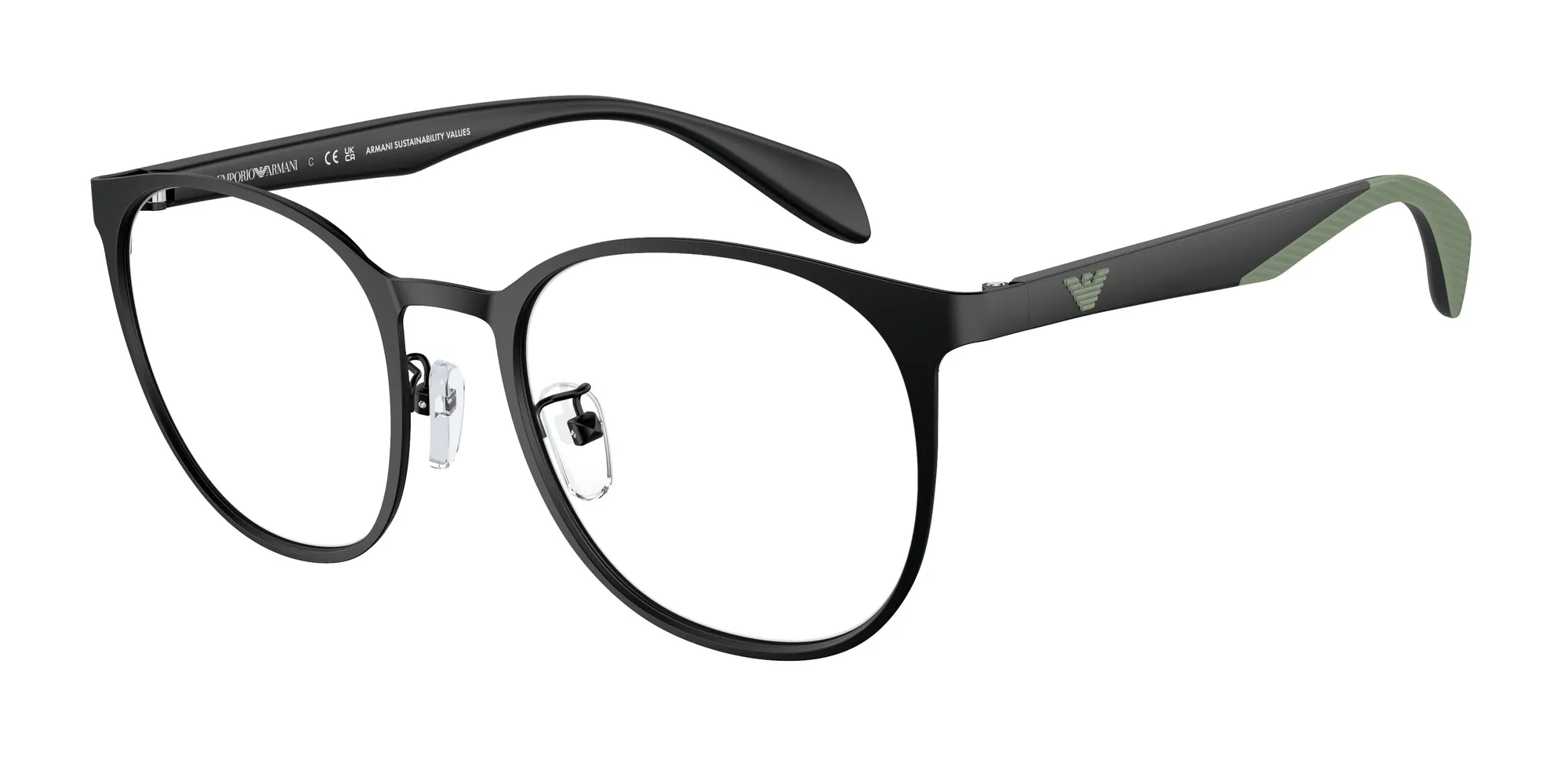 Emporio Armani EA1148 3001 Montature da vista Metallo Nero Pantos Normale - immagine 1