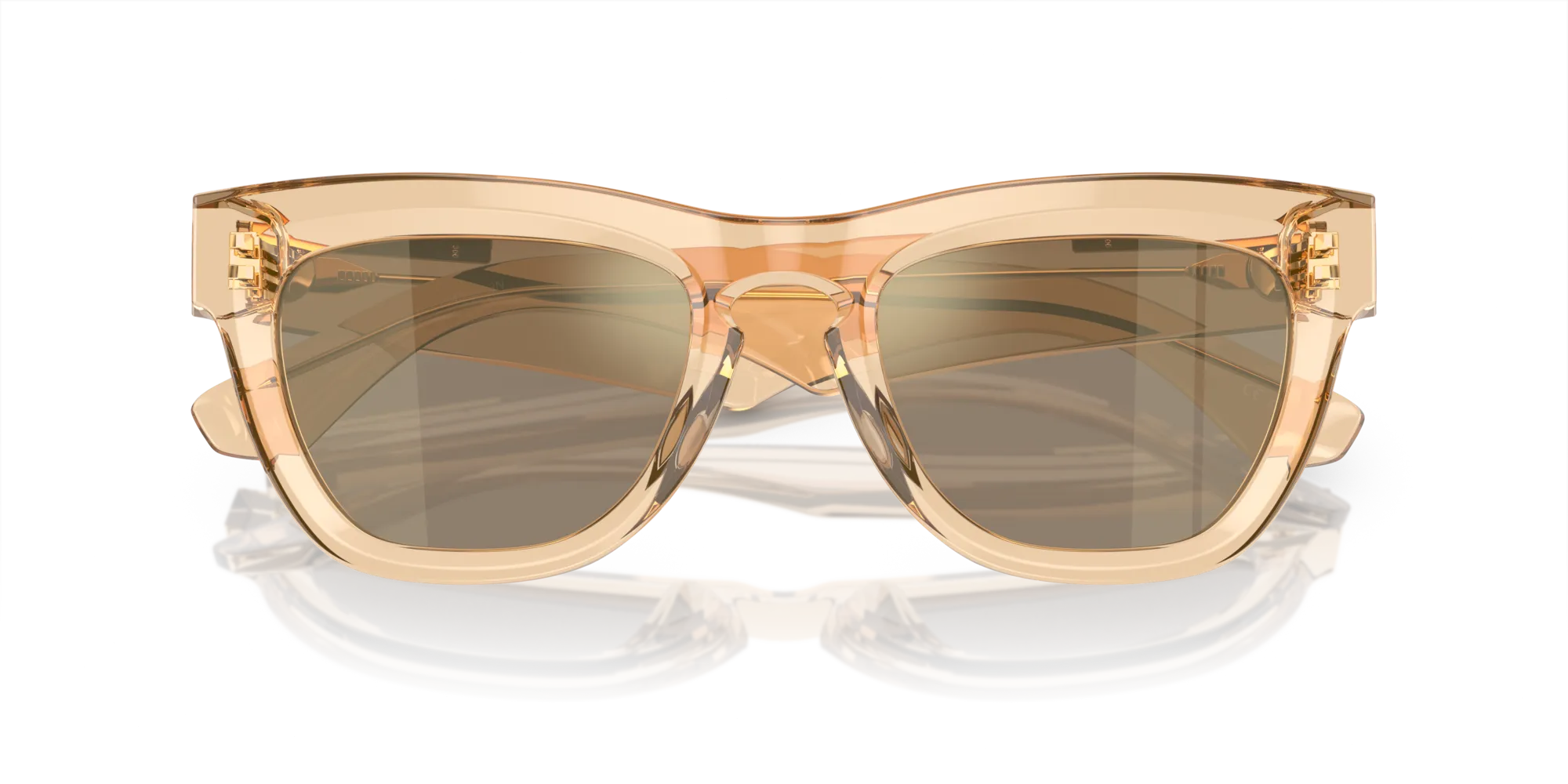 Burberry BE4415U 40635A Occhiali da sole Acetato Marrone Marrone Squadrata Specchiate Specchiato - immagine 2