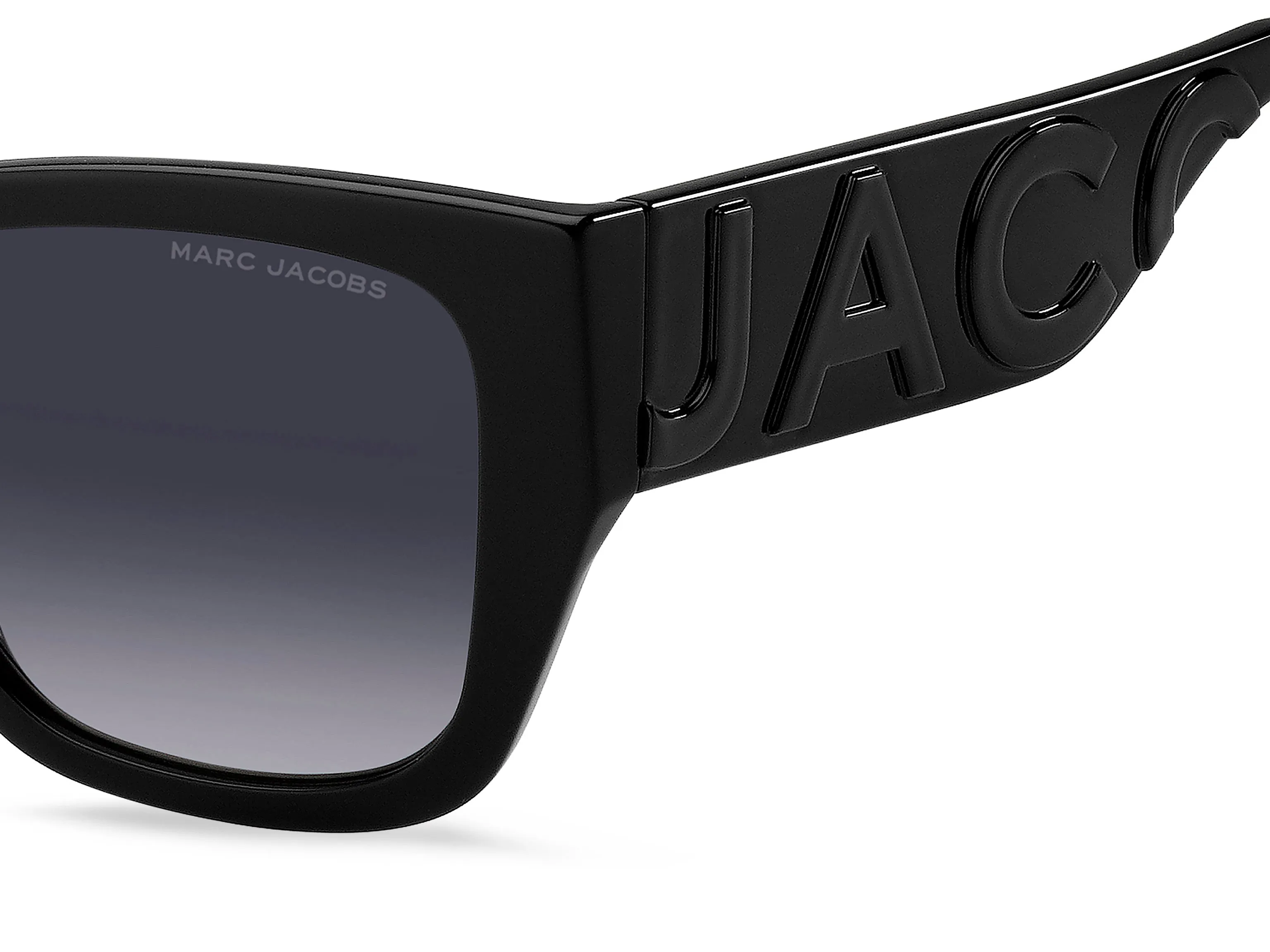 Marc Jacobs MARC 695/S 08A/9O Occhiali da sole Acetato Nero Grigio Squadrata Normale Sfumato - immagine 3