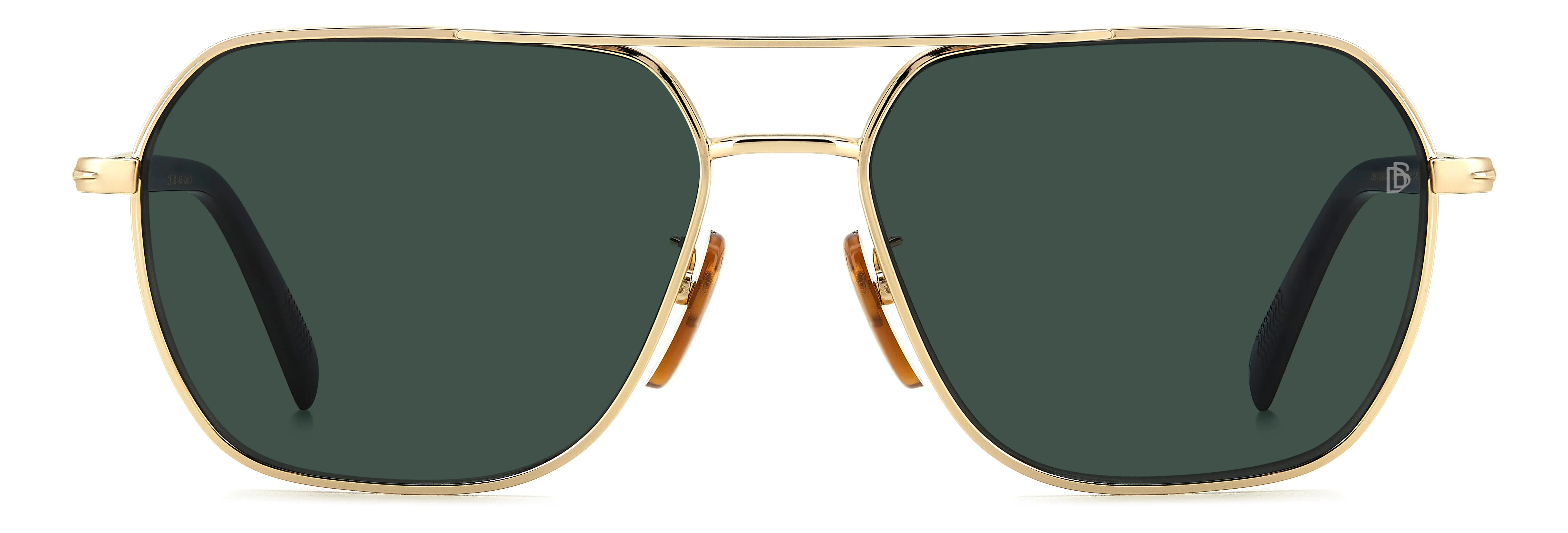 DAVID BECKHAM DB 1128/G/S 06J/QT Occhiali da sole Metallo Oro Havana Verde Squadrata - immagine 2