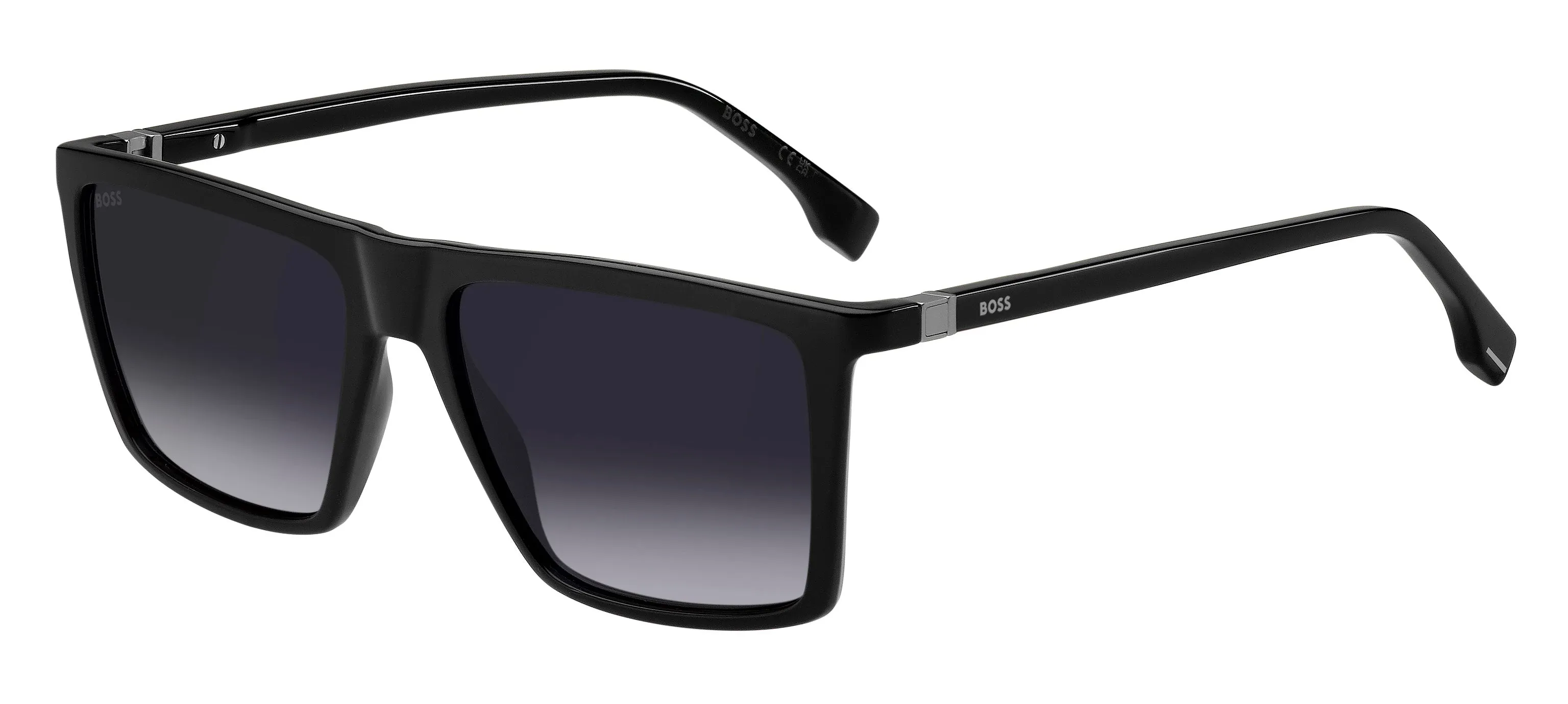 Hugo Boss BOSS 1490/S 807/9O Occhiali da sole Plastica Nero Grigio Squadrata Sfumato - immagine 1
