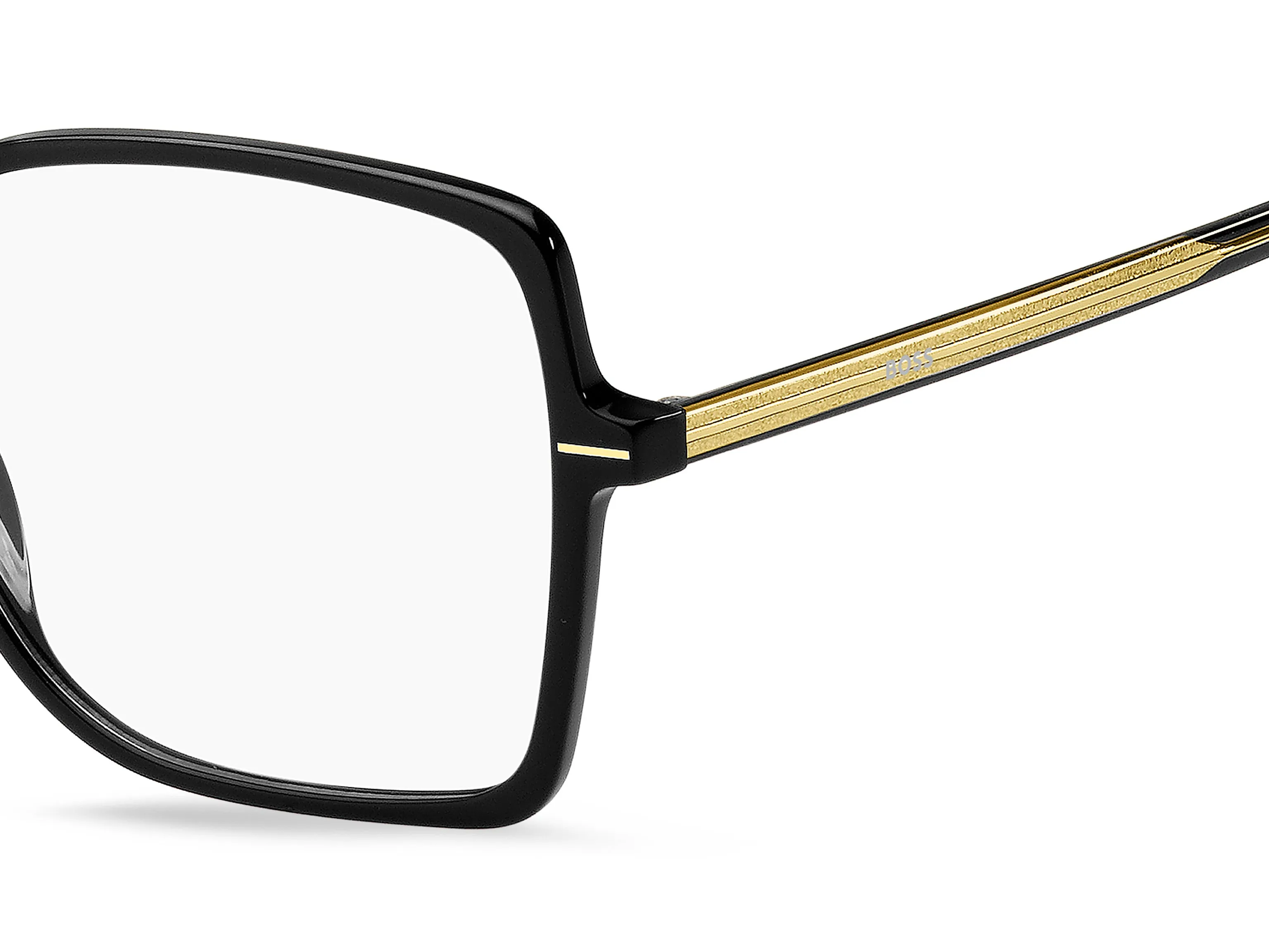 Hugo Boss BOSS 1587 7C5 Montature da vista Acetato Nero/Cristallo Squadrata - immagine 3