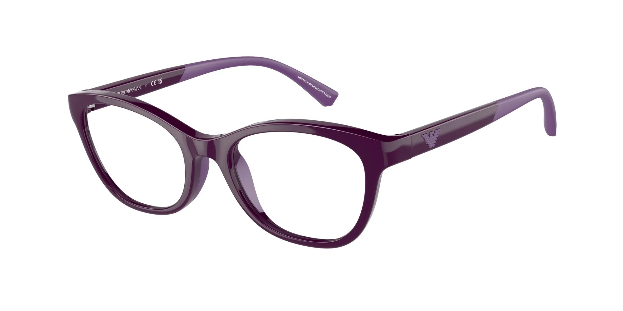 Emporio Armani EK3204 5115 Montature da vista Iniettato Viola Cat Eye Normale - immagine 1