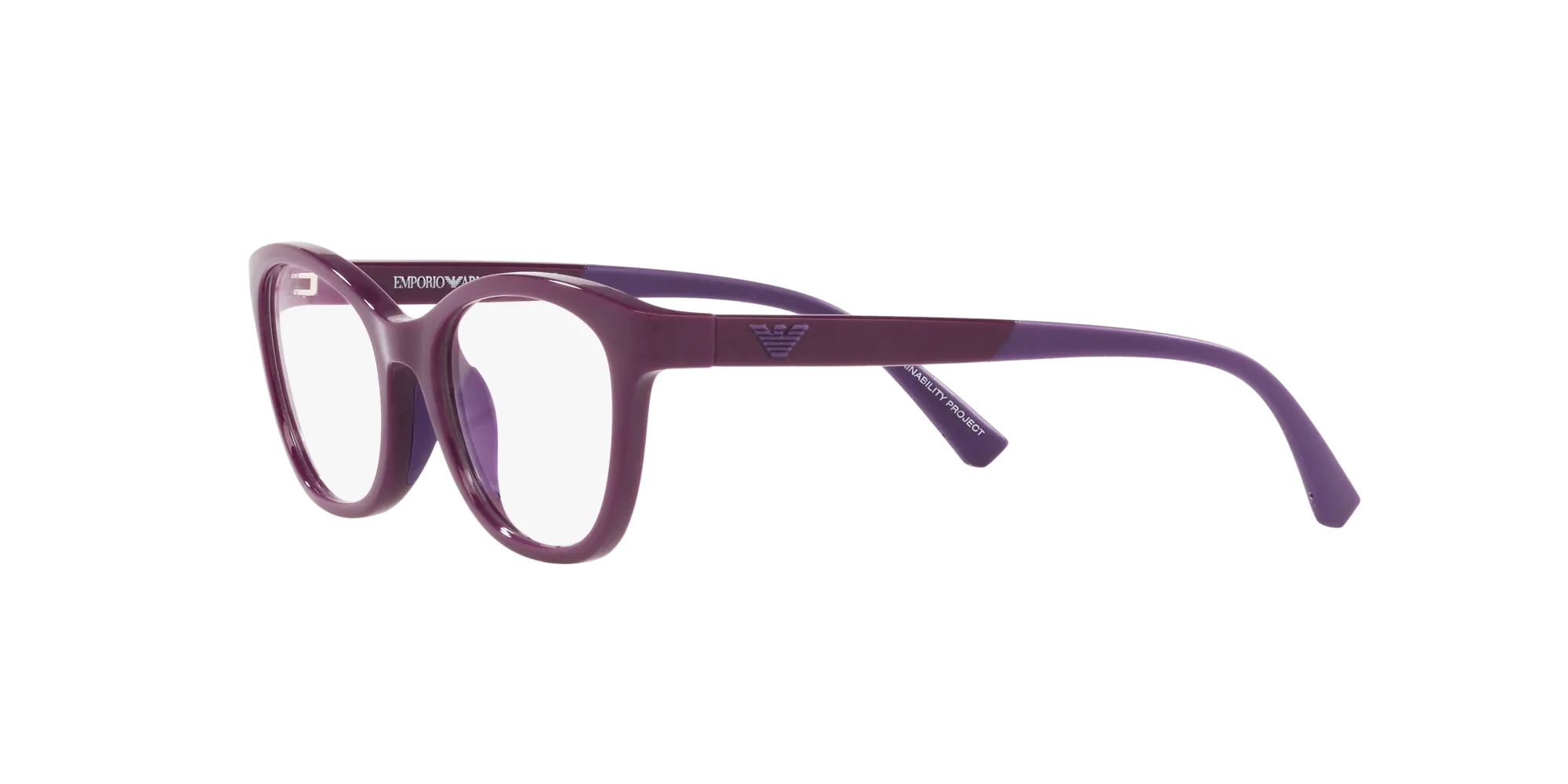 Emporio Armani EK3204 5115 Montature da vista Iniettato Viola Cat Eye Normale - immagine 4