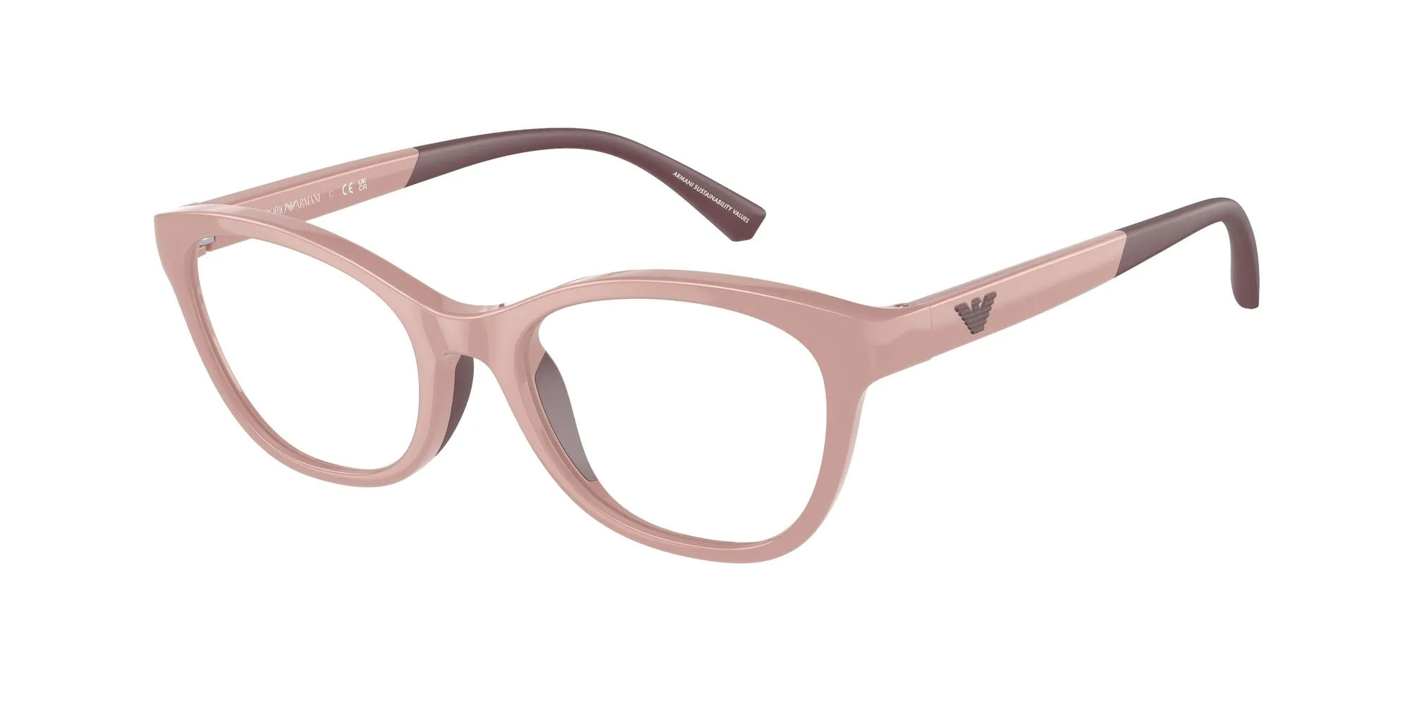 Emporio Armani EK3204 5086 Montature da vista Iniettato Rosa Cat Eye Normale - immagine 1
