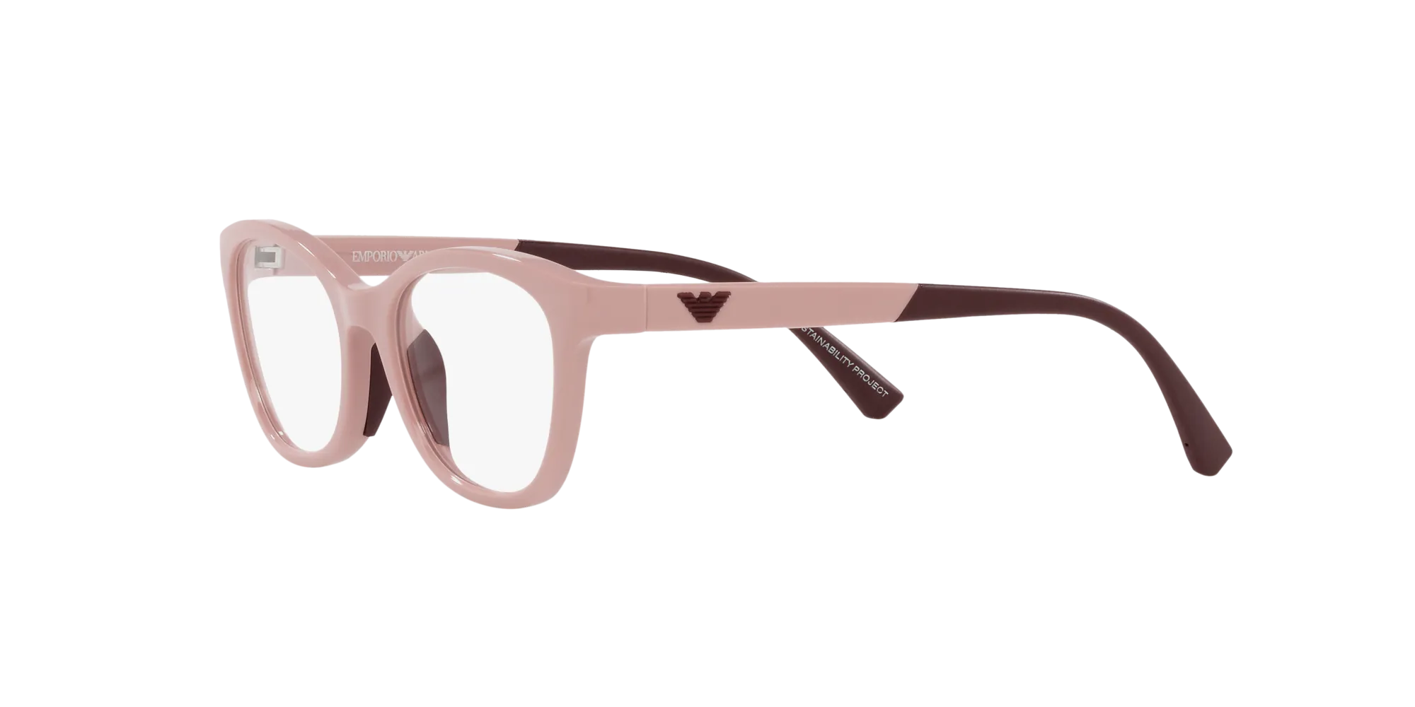 Emporio Armani EK3204 5086 Montature da vista Iniettato Rosa Trasparente Cat Eye Normale - immagine 4