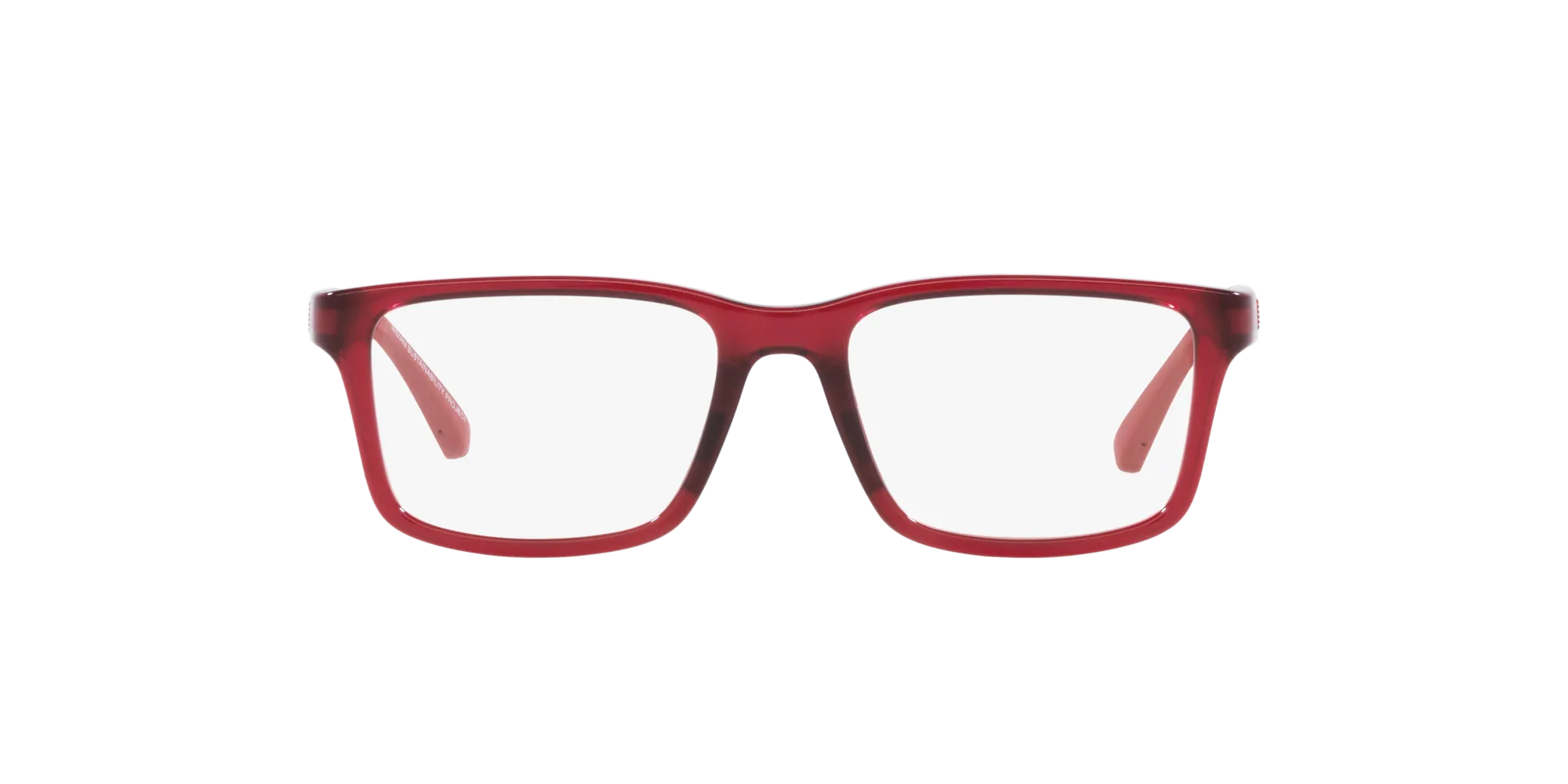 Emporio Armani EK3203 5440 Montature da vista Iniettato Rosso Trasparente Pillow Normale - immagine 2