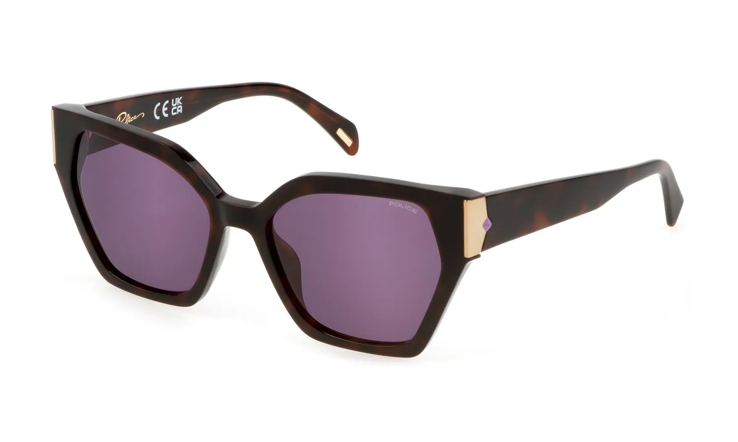 Police SPLL34 GEM 2 752 Occhiali da sole Acetato Havana Viola Squadrata Normale - immagine 1