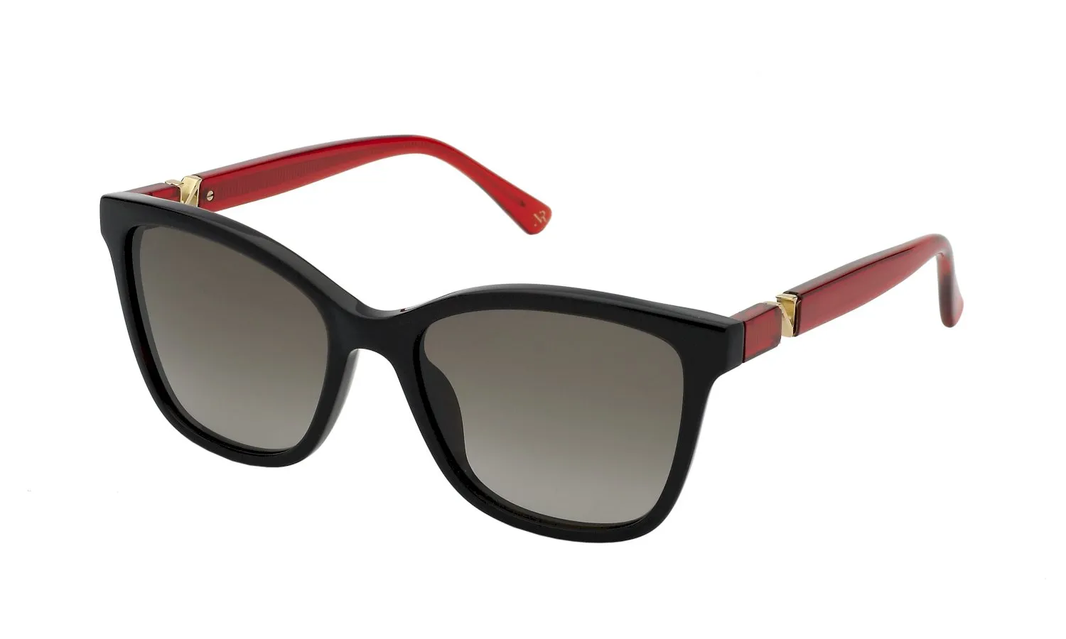 Nina Ricci SNR357 0909 Occhiali da sole Acetato Nero Marrone Squadrata Normale Sfumato - immagine 1