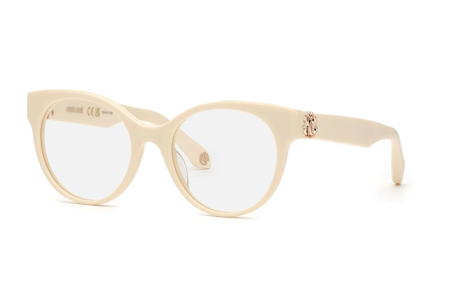 Roberto Cavalli VRC027M 09X7 Montature da vista Acetato Avorio Farfalla - immagine 1