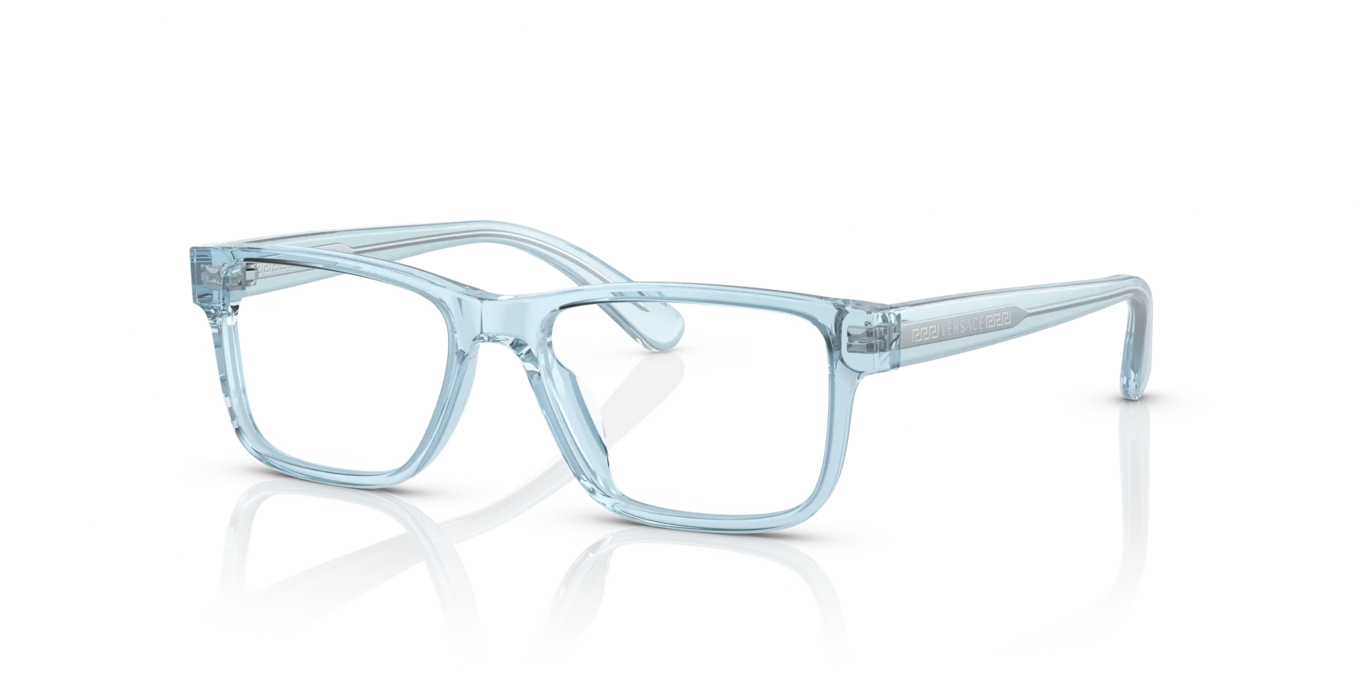 Versace VK3324U 5378 Montature da vista bambino Acetato Blu Trasparente Squadrata Normale - immagine 4