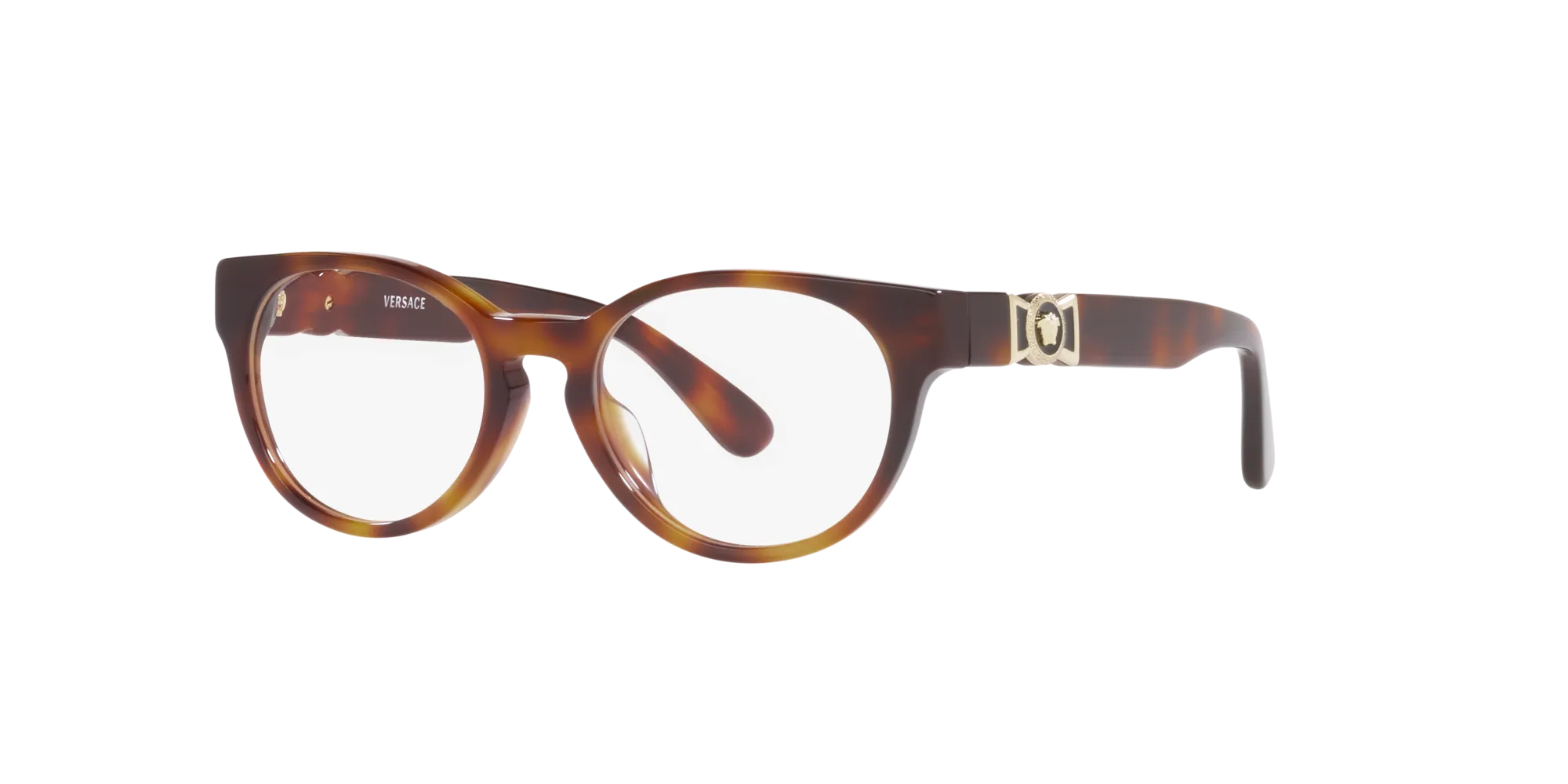 Versace VK3323U 5217 Montature da vista Acetato Tartaruga Trasparente Rotonda Normale - immagine 3