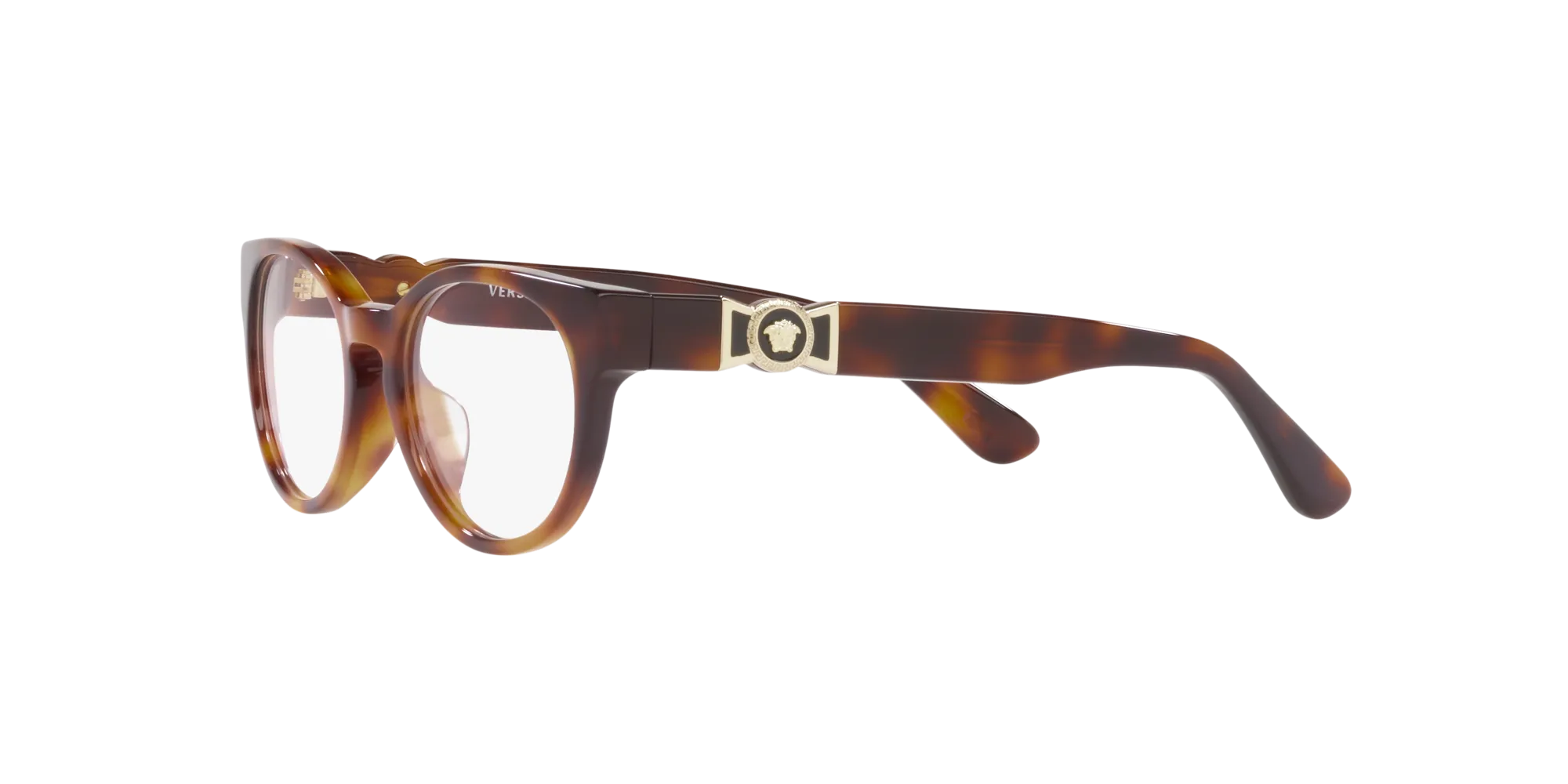 Versace VK3323U 5217 Montature da vista Acetato Tartaruga Trasparente Rotonda Normale - immagine 4