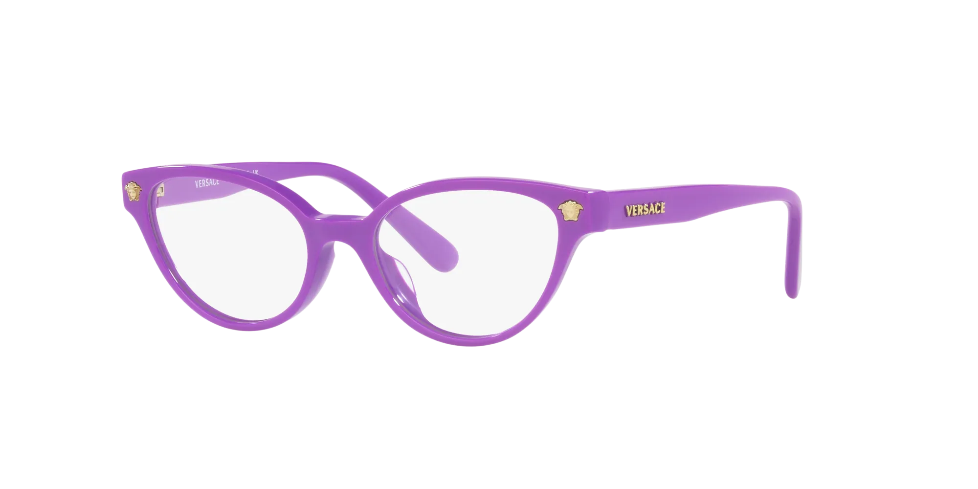 Versace VK3322U 5377 Montature da vista bambino Acetato Viola Trasparente Cat Eye Normale - immagine 3