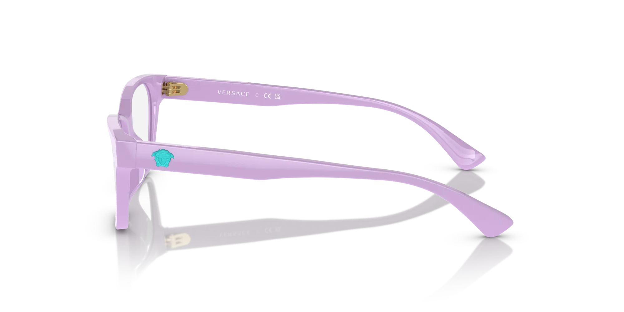 Versace VK3003U 5400 Montature da vista bambino Acetato Viola Trasparente Squadrata Normale - immagine 4