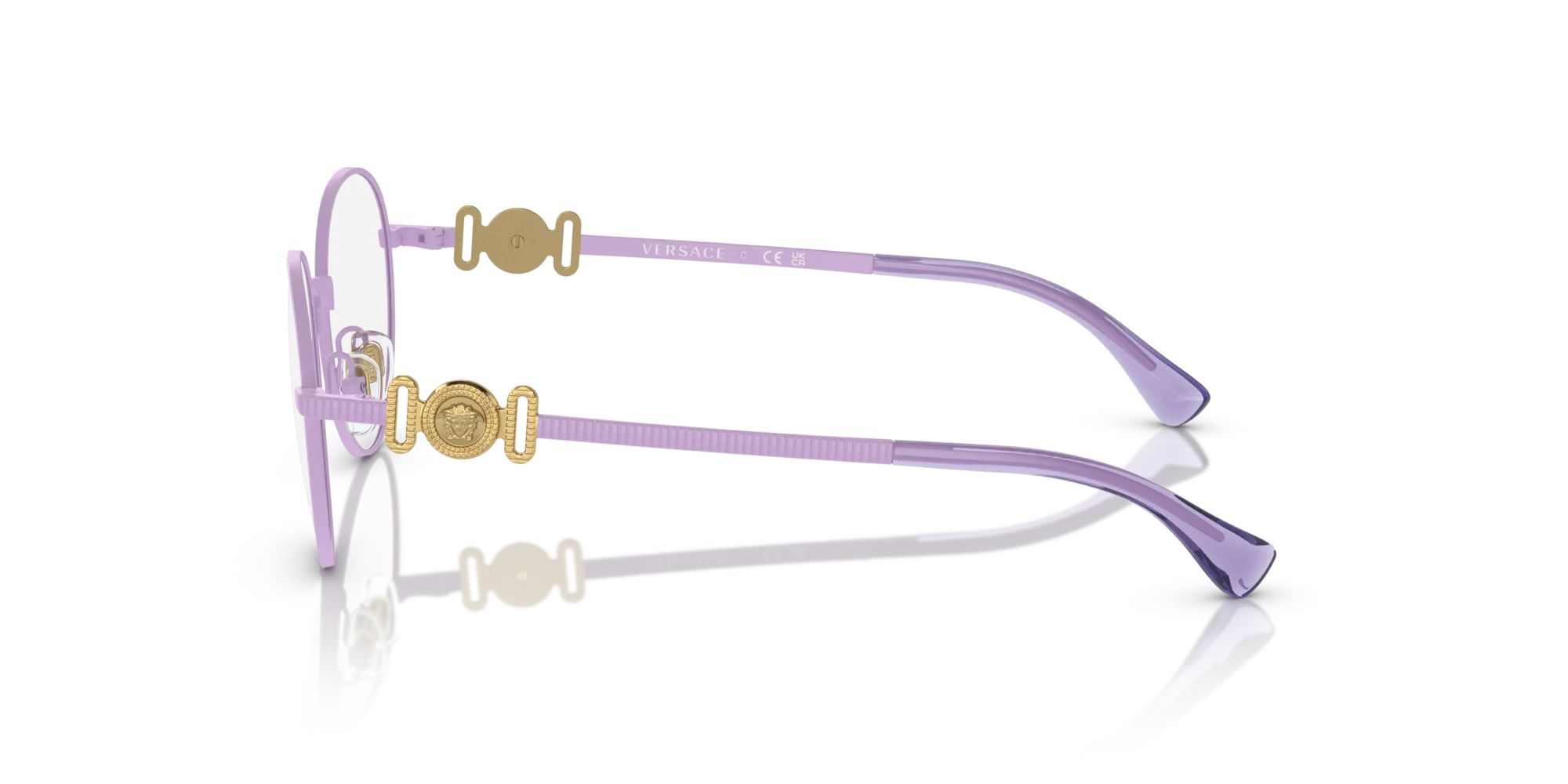 Versace VK1002 1497 Montature da vista Metallo Viola Trasparente Pantos Normale - immagine 4