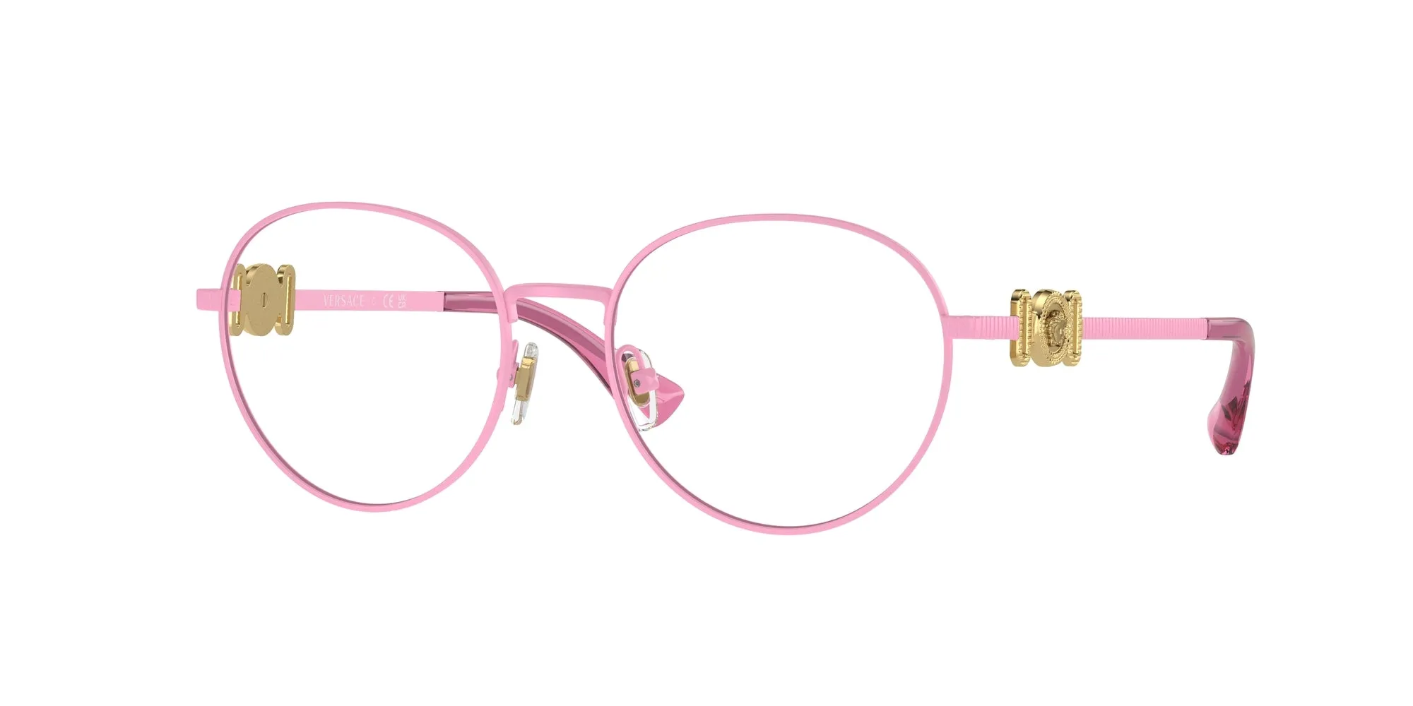 Versace VK1002 1496 Montature da vista bambino Metallo Rosa Trasparente Pantos Normale - immagine 1