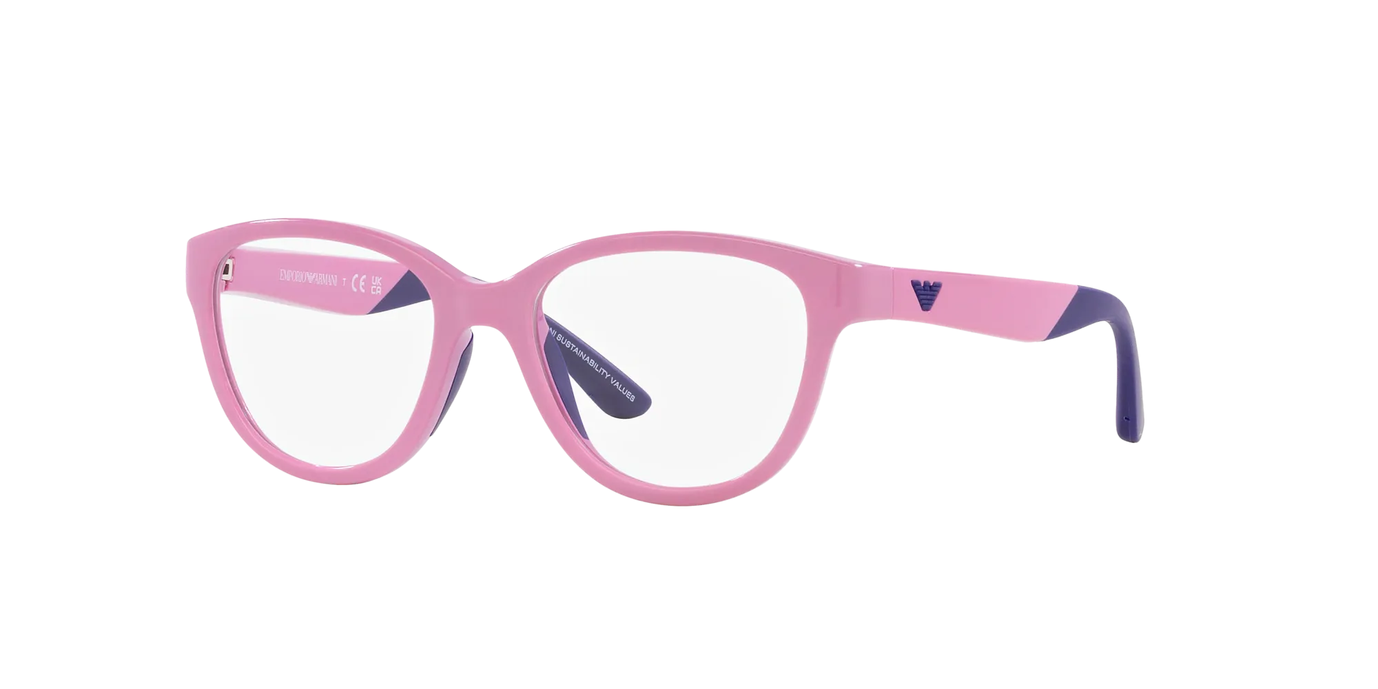 Emporio Armani EK3002 6016 Montature da vista Iniettato Viola Cat Eye Normale - immagine 3