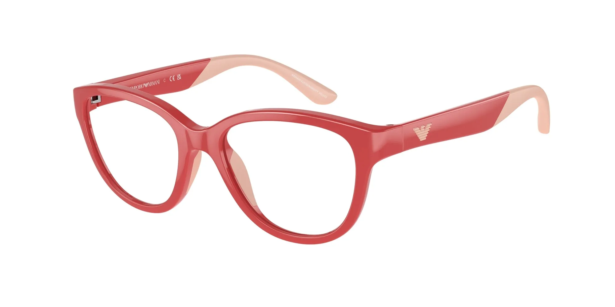 Emporio Armani EK3002 5380 Montature da vista Iniettato Rosa Cat Eye Normale - immagine 1