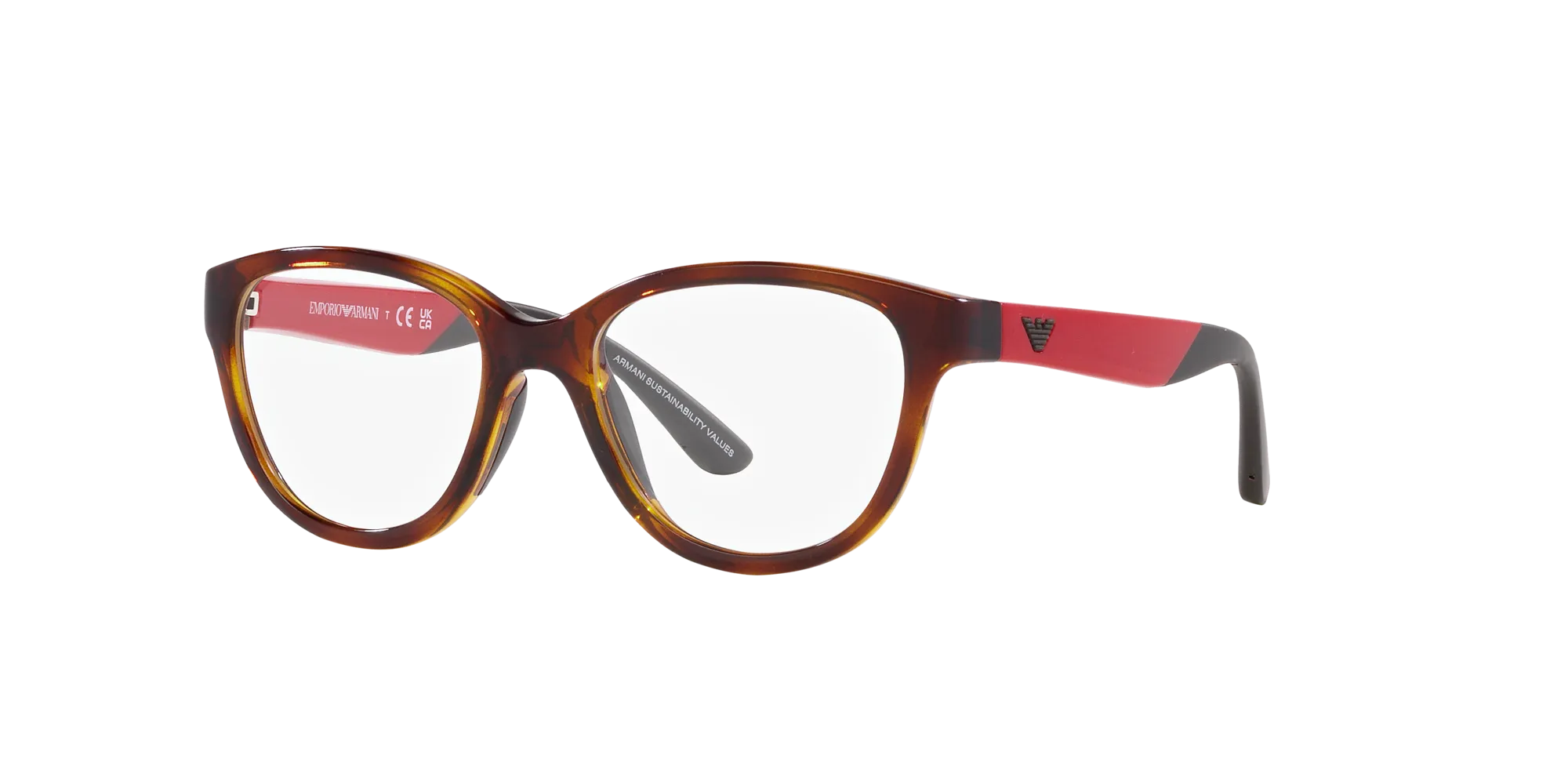 Emporio Armani EK3002 5026 Montature da vista Iniettato Tartaruga Trasparente Cat Eye Normale - immagine 3