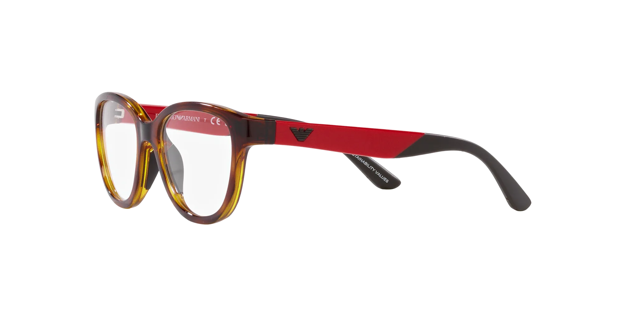 Emporio Armani EK3002 5026 Montature da vista Iniettato Tartaruga Trasparente Cat Eye Normale - immagine 4
