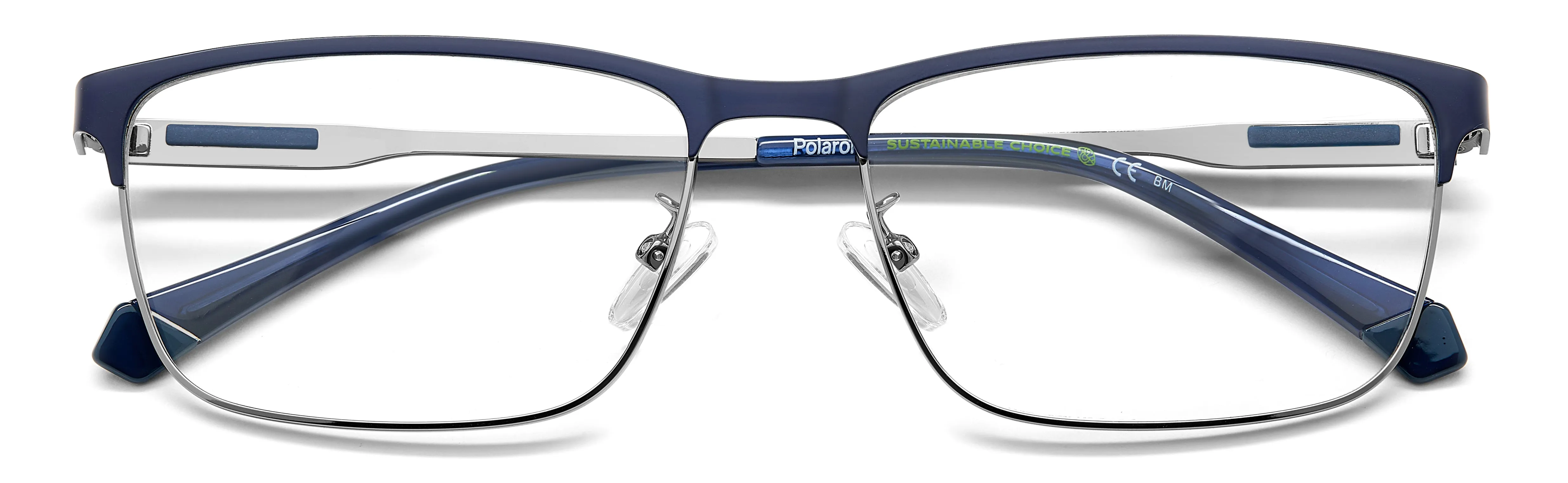 Polaroid PLD D495/G KU0 Montature da vista Metallo Blu opaco Squadrata - immagine 3