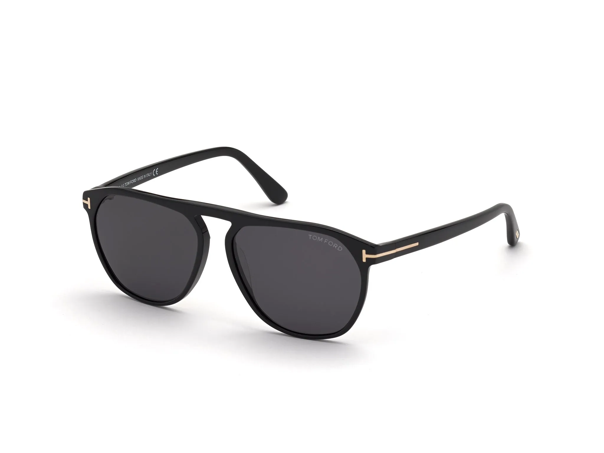 TOM FORD FT0835 JASPER-02 01A Occhiali da sole Acetato Nero Grigio Rotonda Normale - immagine 1