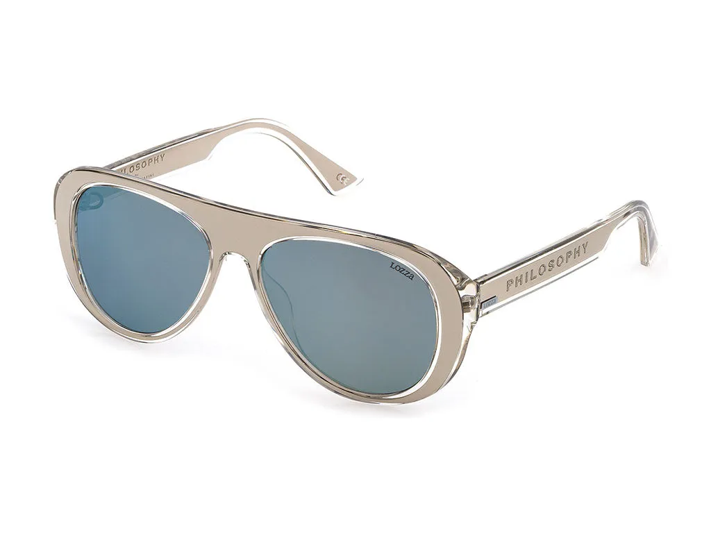 Lozza SL4255V PHILOSOPHY PIPER 880X Occhiali da sole Acetato Palladio Blu Pilot Normale - immagine 1