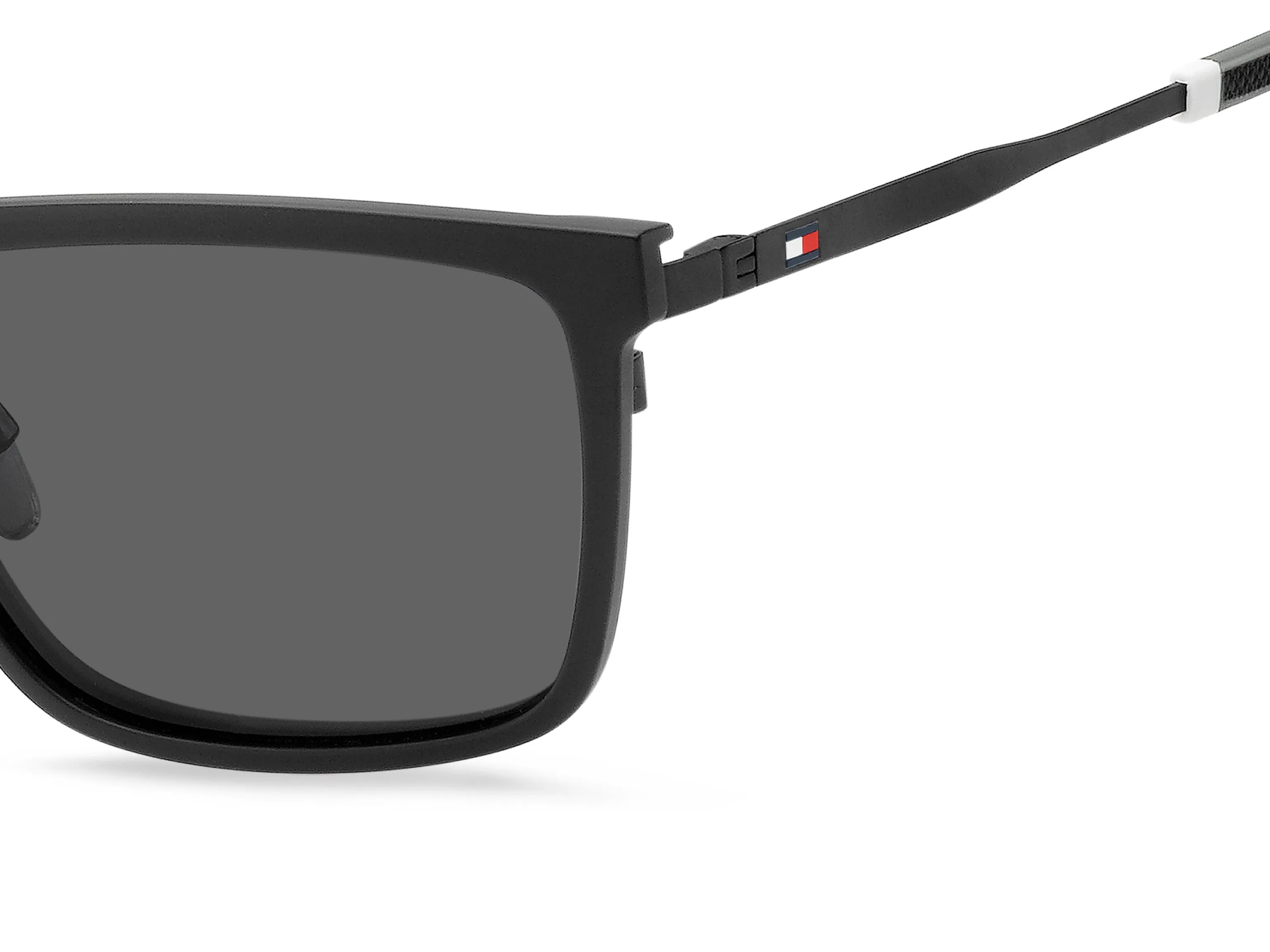 Tommy Hilfiger TH 1803/CS 003/M9 Occhiali da sole Acciaio Nero Grigio Squadrata Polarizzata Clip-on - immagine 3