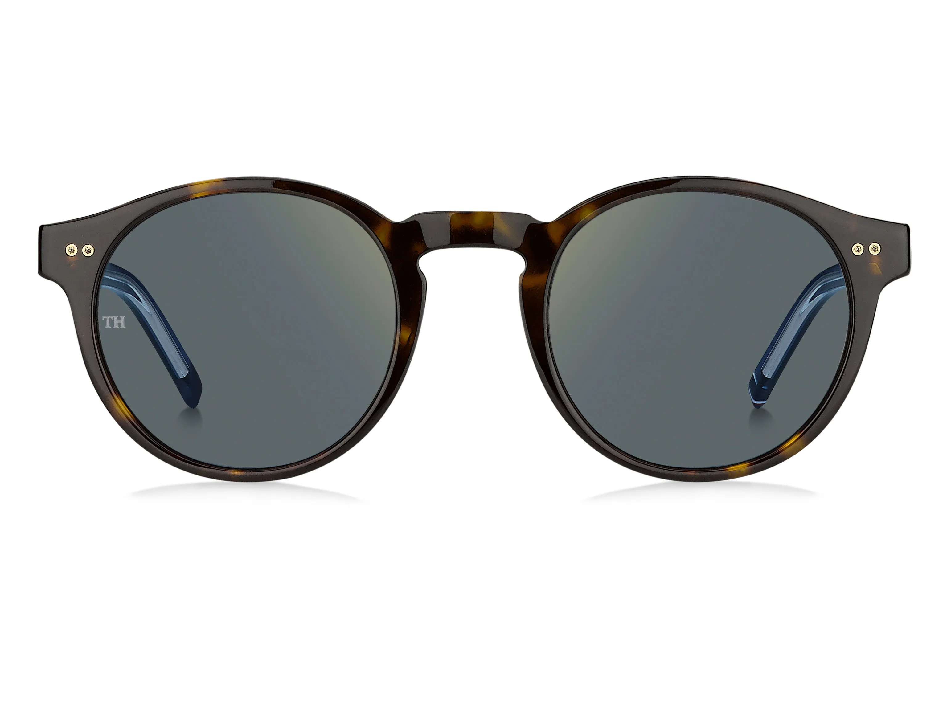 Tommy Hilfiger TH 1795/S 086/K1 Occhiali da sole Acetato Havana Grigio/oro Rotonda Specchiato - immagine 2