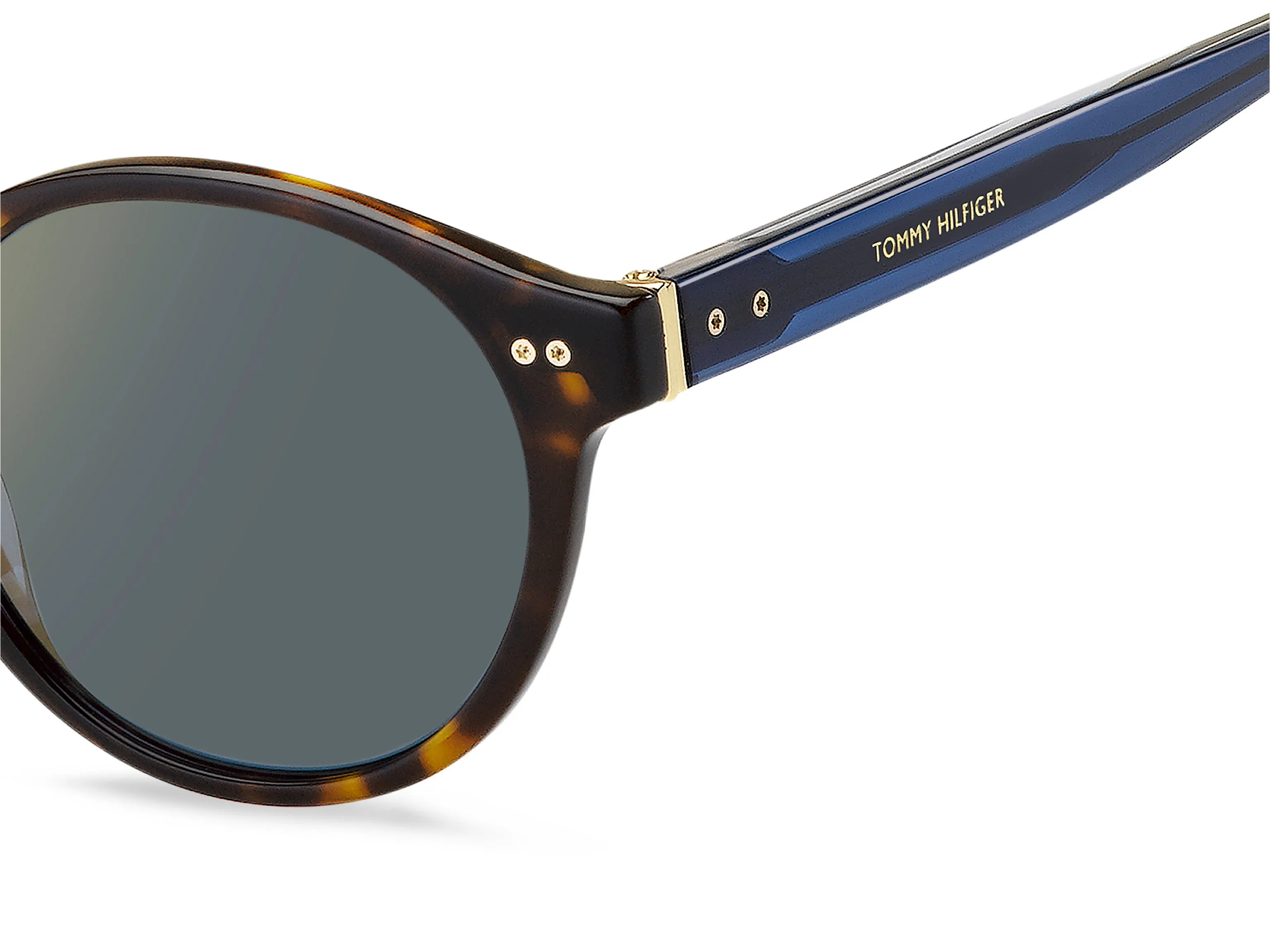 Tommy Hilfiger TH 1795/S 086/K1 Occhiali da sole Acetato Havana Grigio/oro Rotonda Specchiato - immagine 3