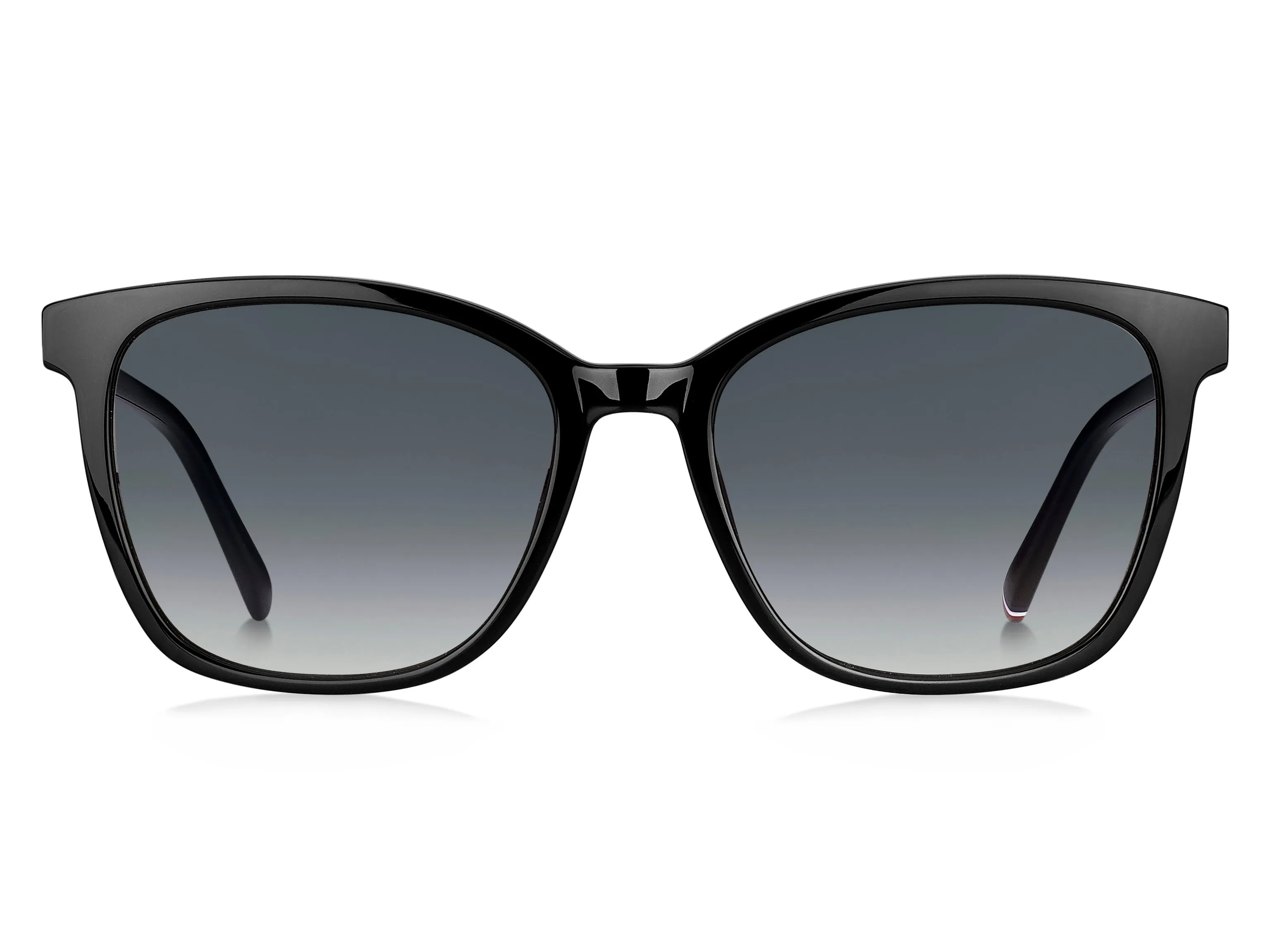 Tommy Hilfiger TH 1723/S 807/9O Occhiali da sole Acetato Nero Grigio Squadrata Sfumato - immagine 2