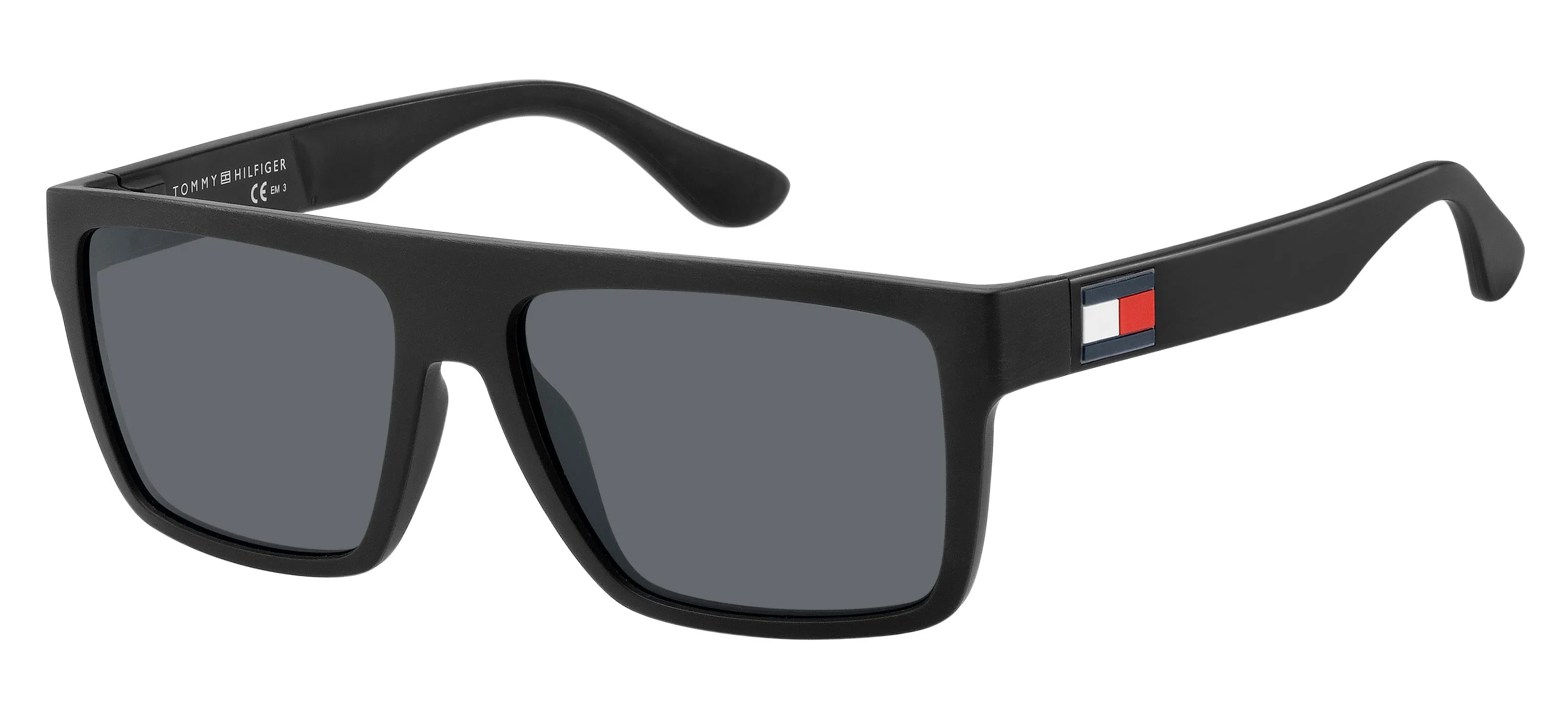 Tommy Hilfiger TH 1605/S 003/IR Occhiali da sole Plastica Nero Grigio Squadrata Normale - immagine 1