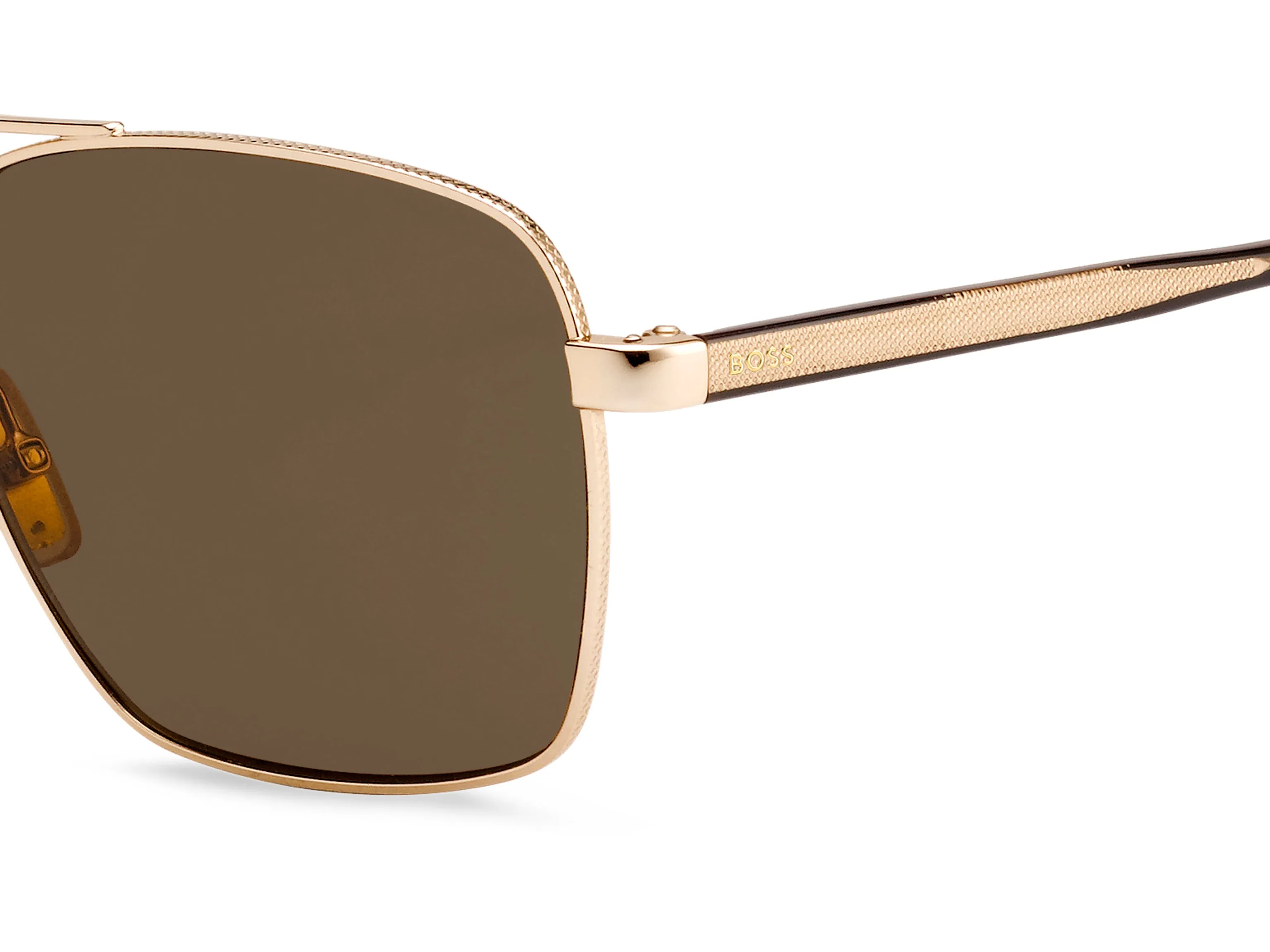 Hugo Boss BOSS 1045/S/IT 000/70 Occhiali da sole Metallo Oro Marrone Squadrata Normale - immagine 3