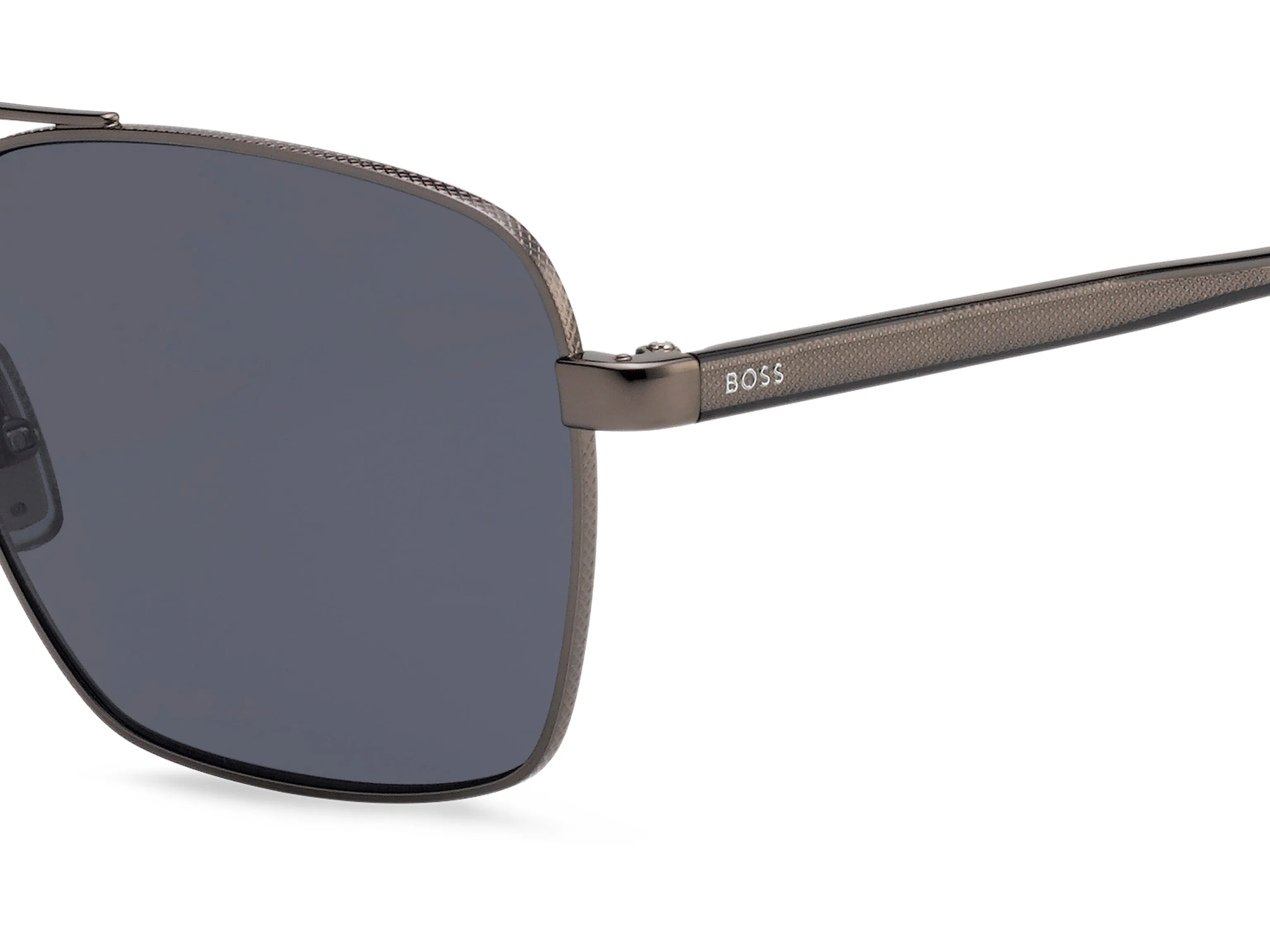 Hugo Boss BOSS 1045/S/IT V81/IR Occhiali da sole Metallo Grigio Grigio Squadrata Normale - immagine 2
