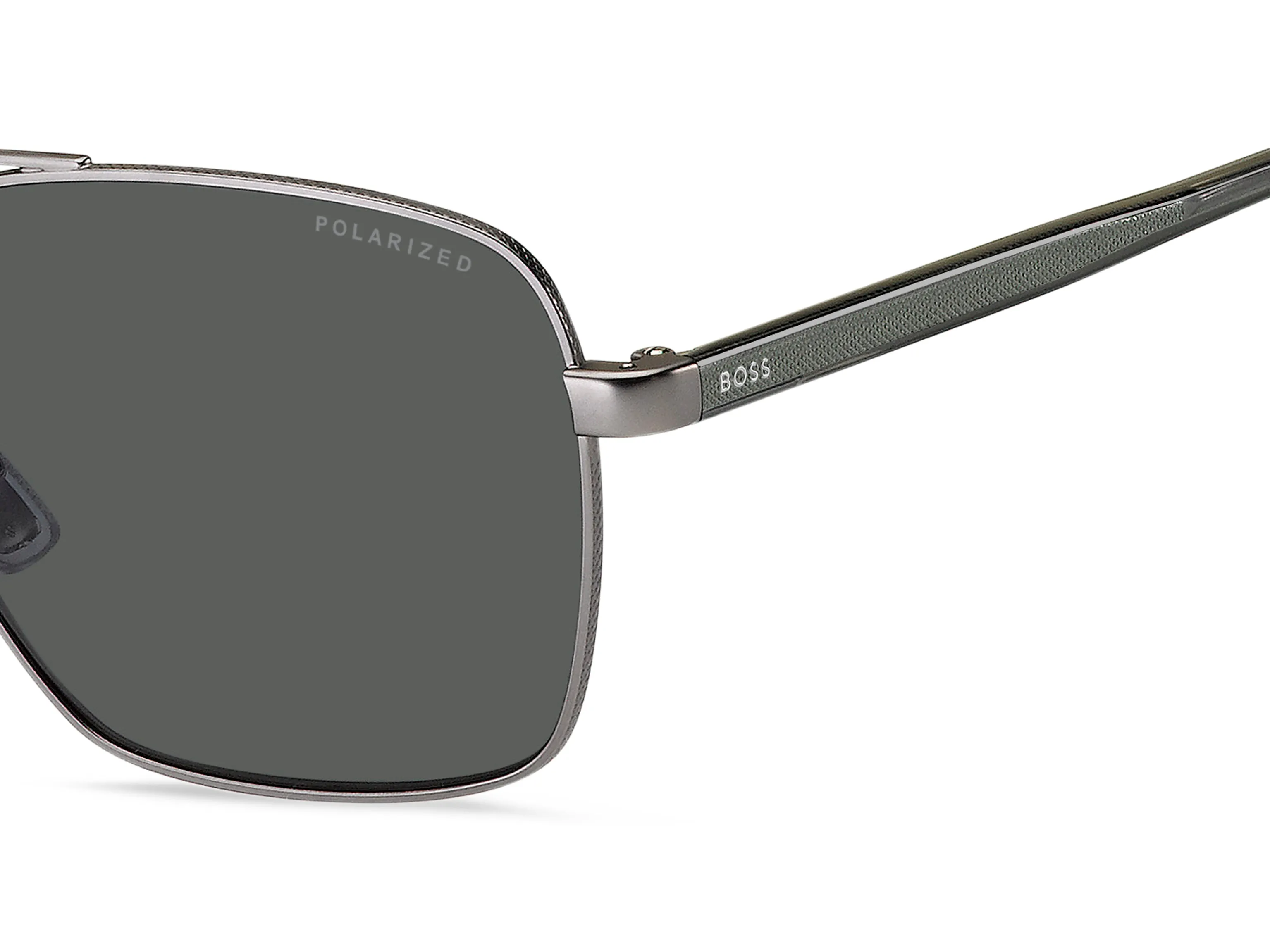 Hugo Boss BOSS 1045/S/IT R81/M9 Occhiali da sole Metallo Grigio Grigio Squadrata Polarizzata - immagine 3