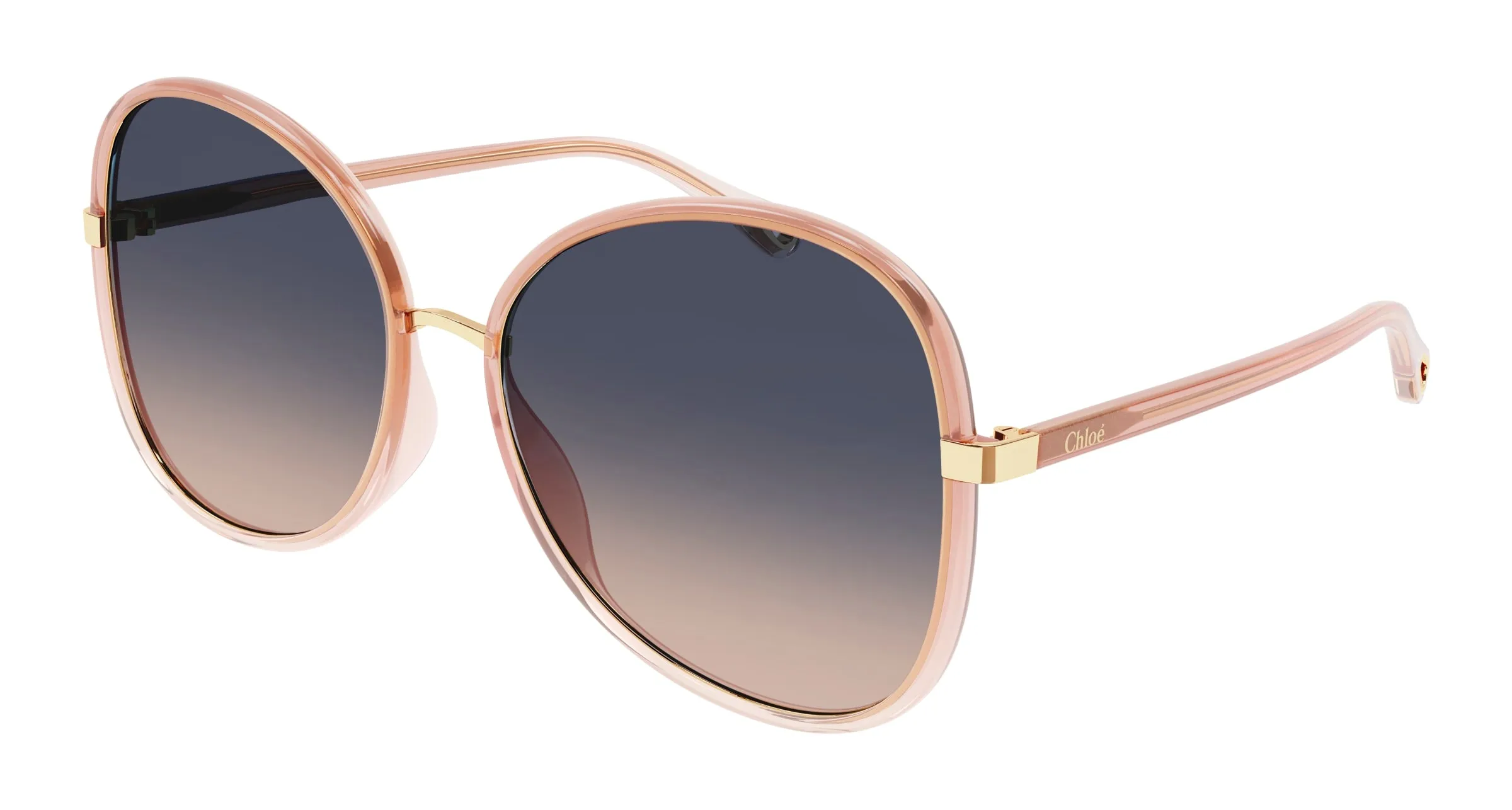 Chloé CH0030S 004 Occhiali da sole Iniettato Arancione Rotonda Sfumato - immagine 1